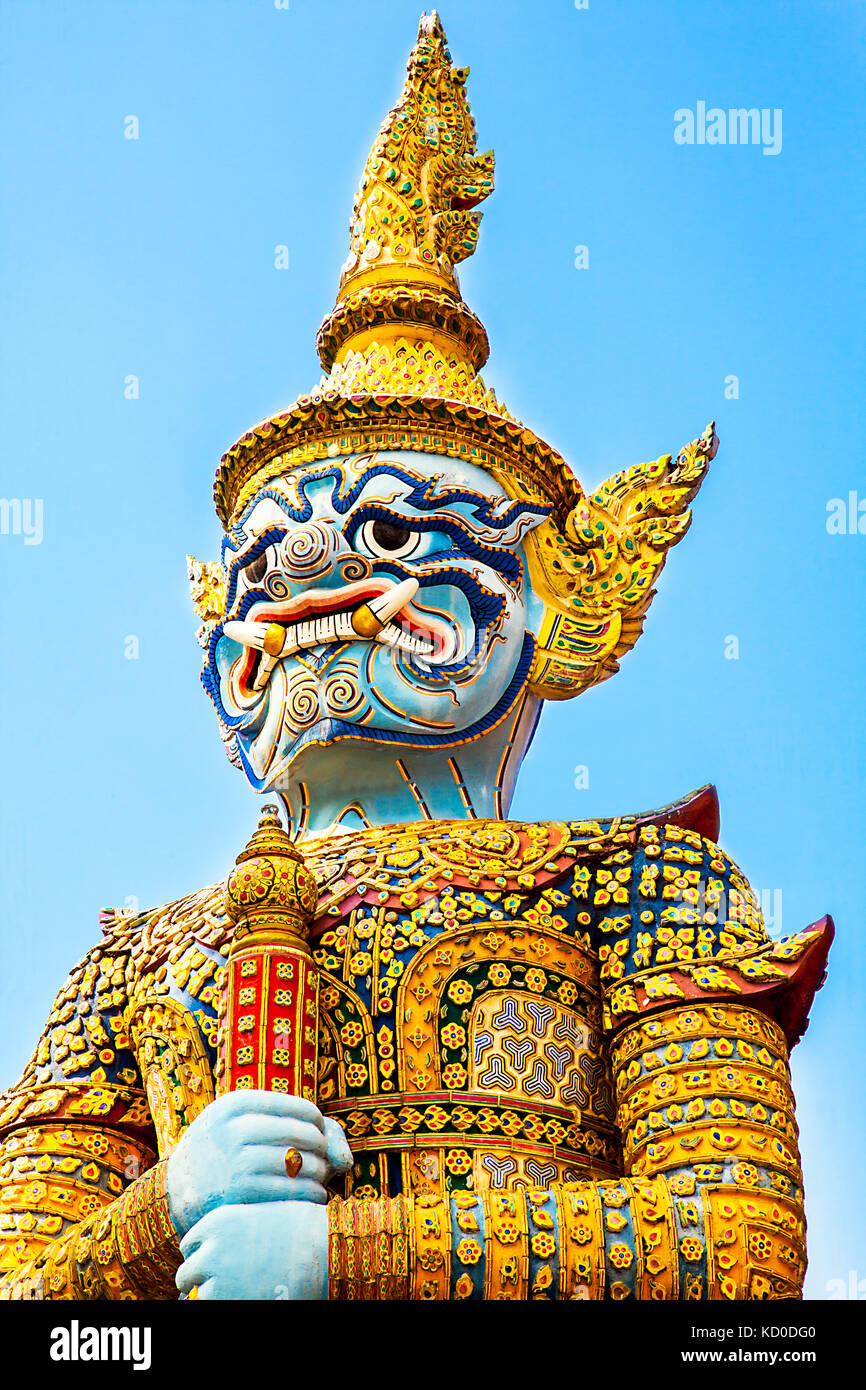 Great palace of Kingspast Bangkok in Thailand Stock Photo
