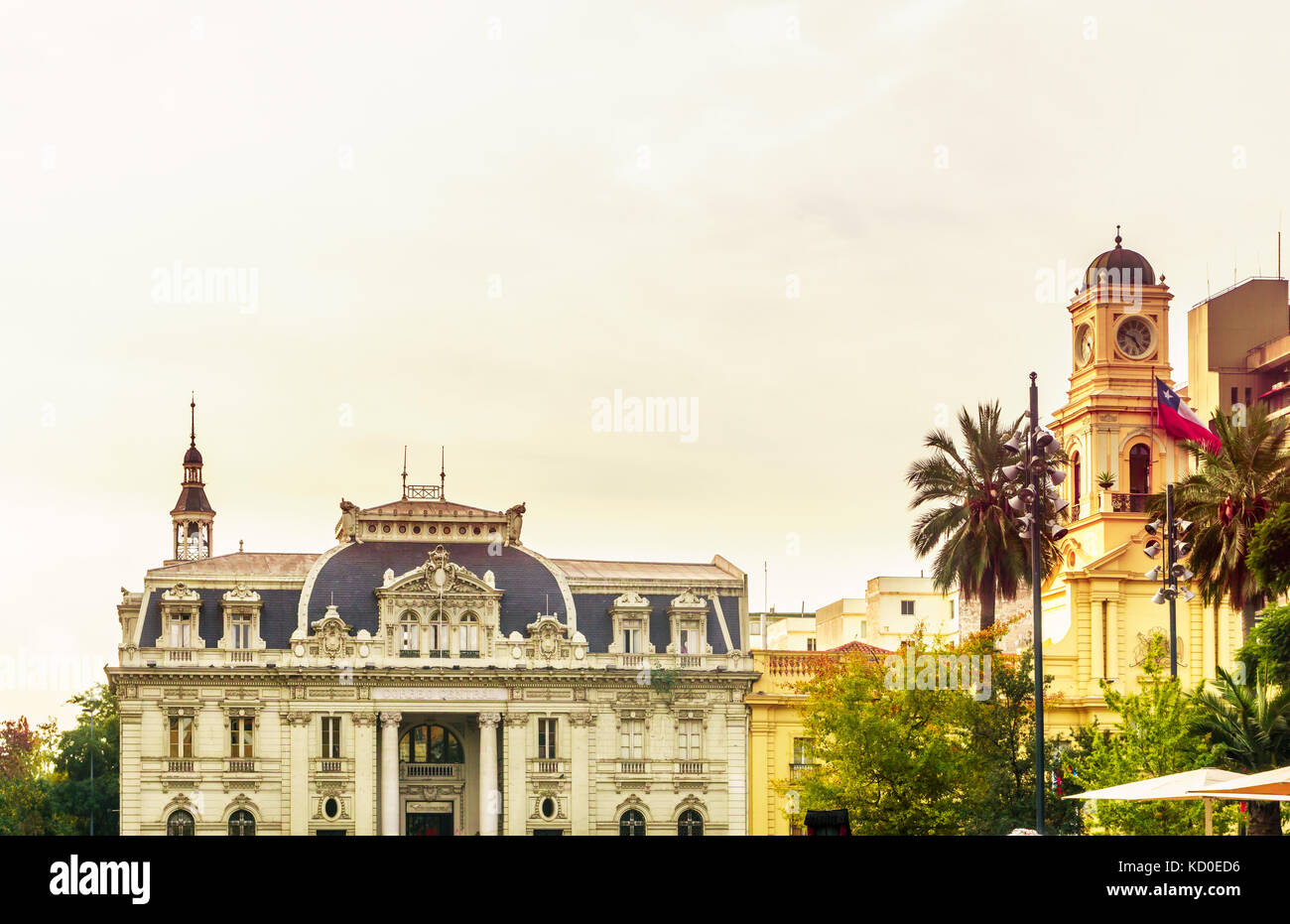 View on Correo Central building in Santiago de Chile Stock Photo