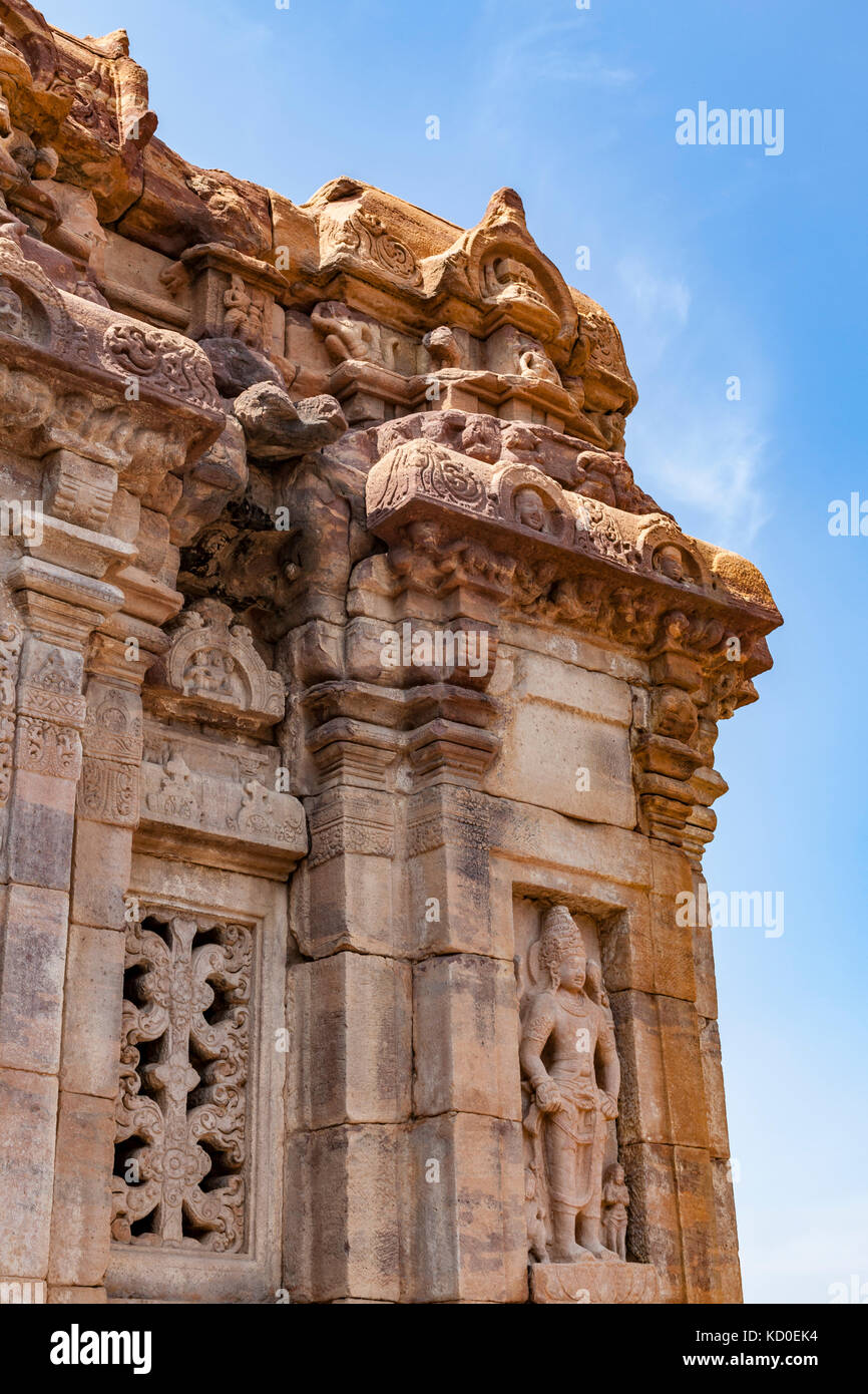 Pattadakal, also called Paṭṭadakallu or Raktapura, is a collection of ten Hindu and Jain temples in north Karnataka, India. Stock Photo