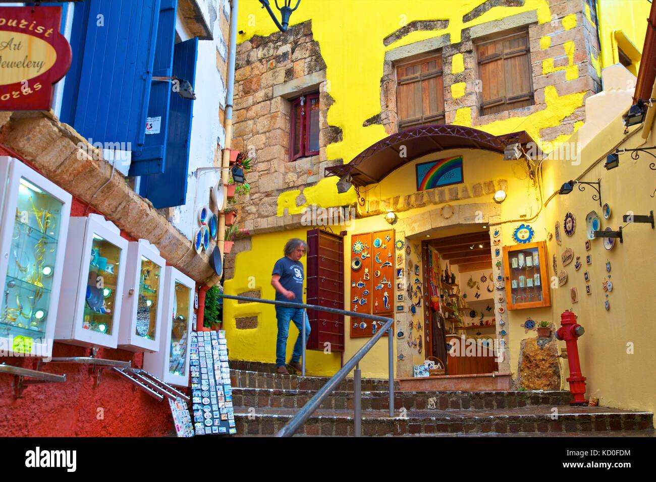Shopping In Old Town, Chania, Crete, Greek Islands, Greece, Europe
