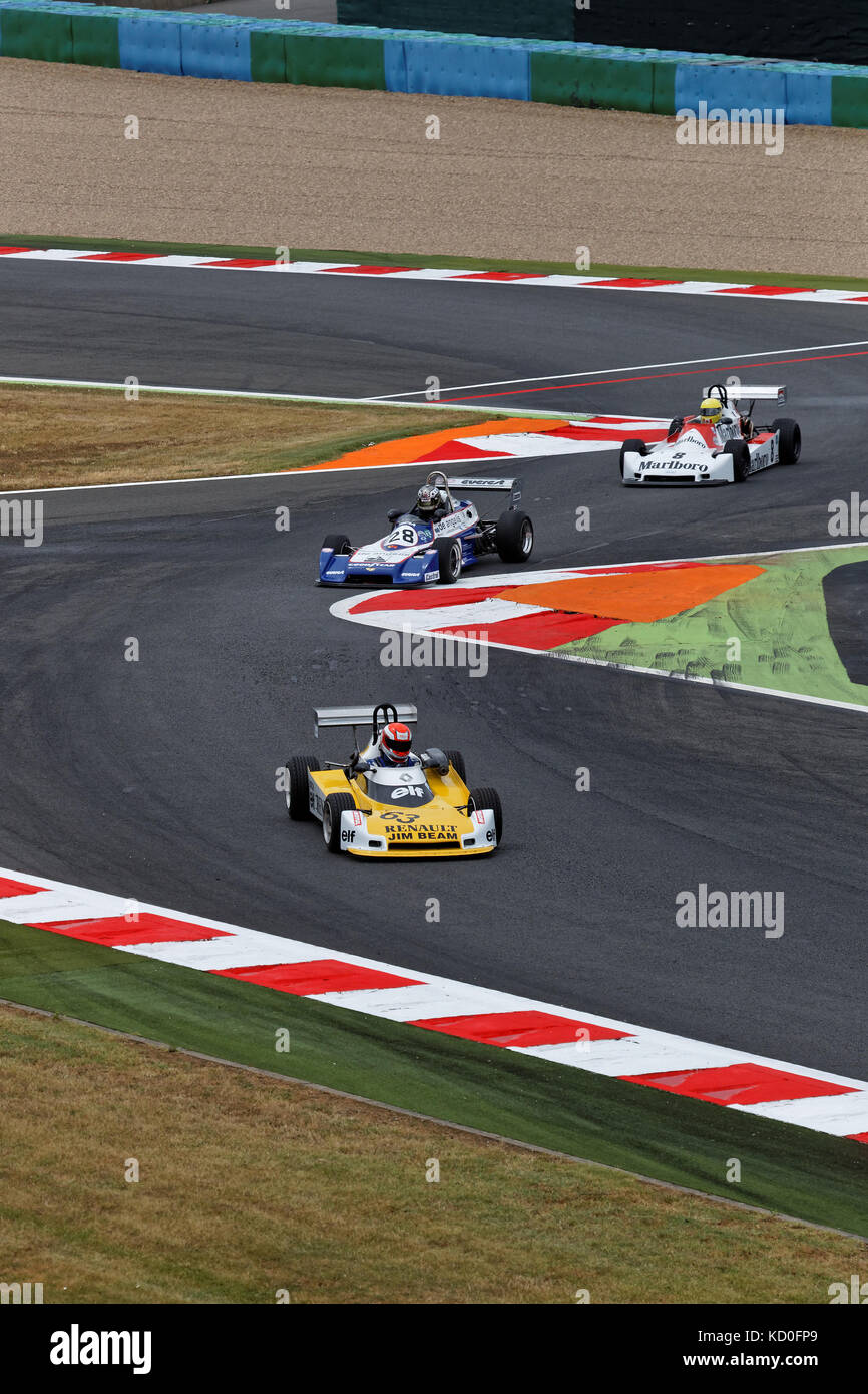 MAGNYCOURS, FRANCE, June 30, 2017 Formula 3 race. The First French Historic Grand Prix takes