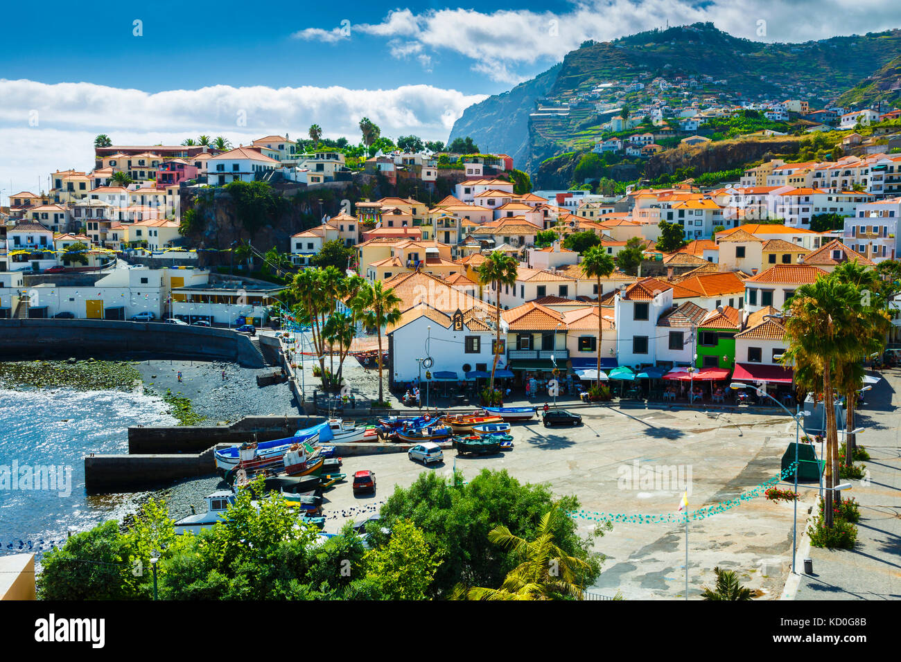 Fishing village view Stock Photo