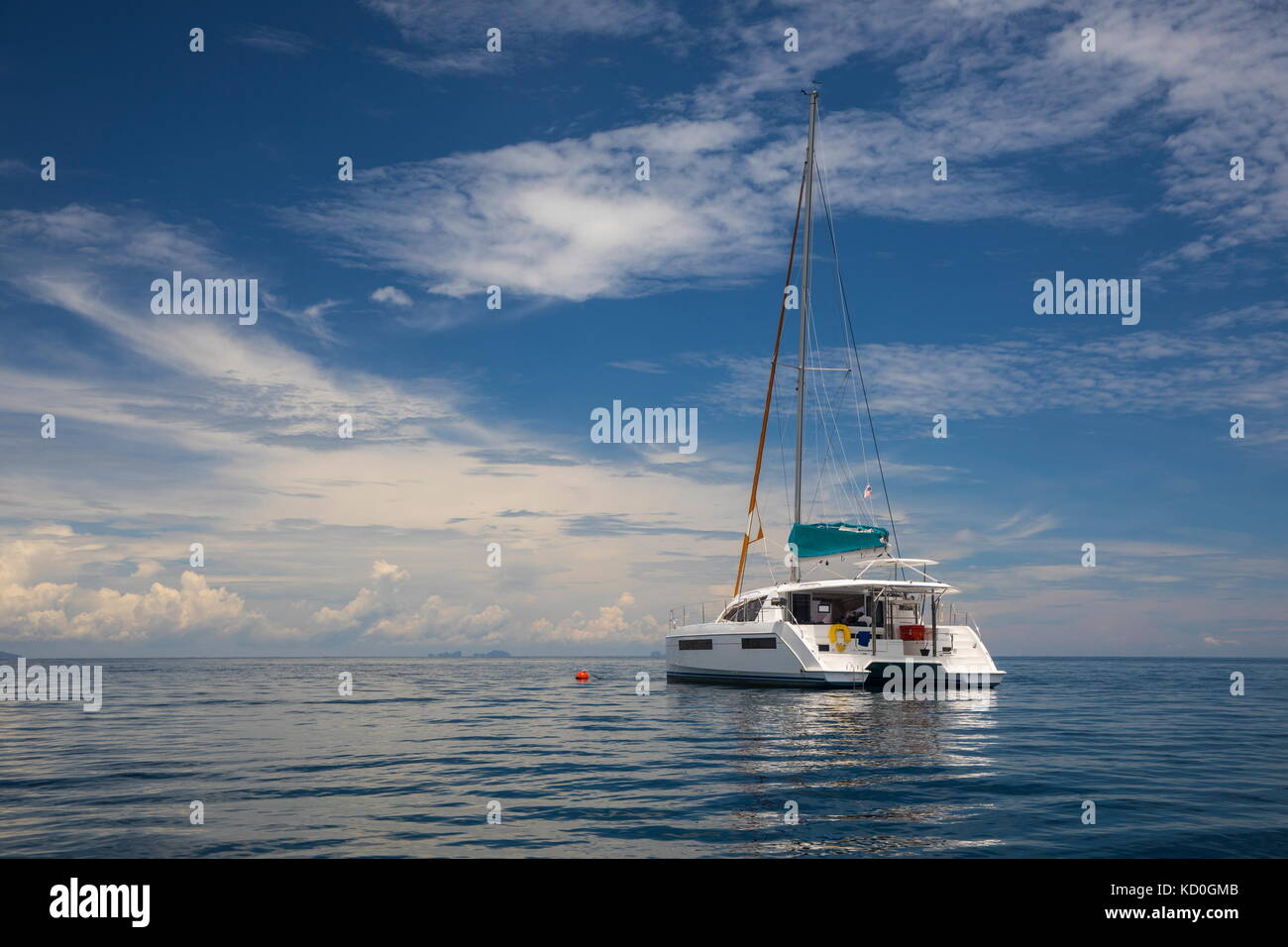 Yacht sailing on sea, Ban Koh Lanta, Krabi, Thailand, Asia Stock Photo