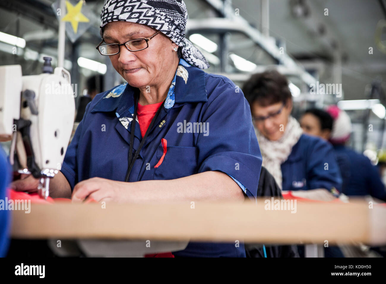 Seamstresses working in factory, Cape Town, South Africa Stock Photo