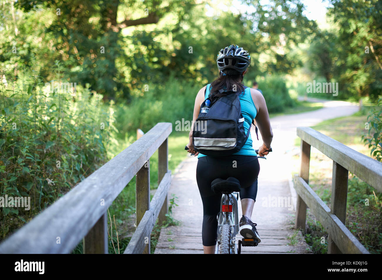 Bicycle across bridge hi-res stock photography and images - Alamy