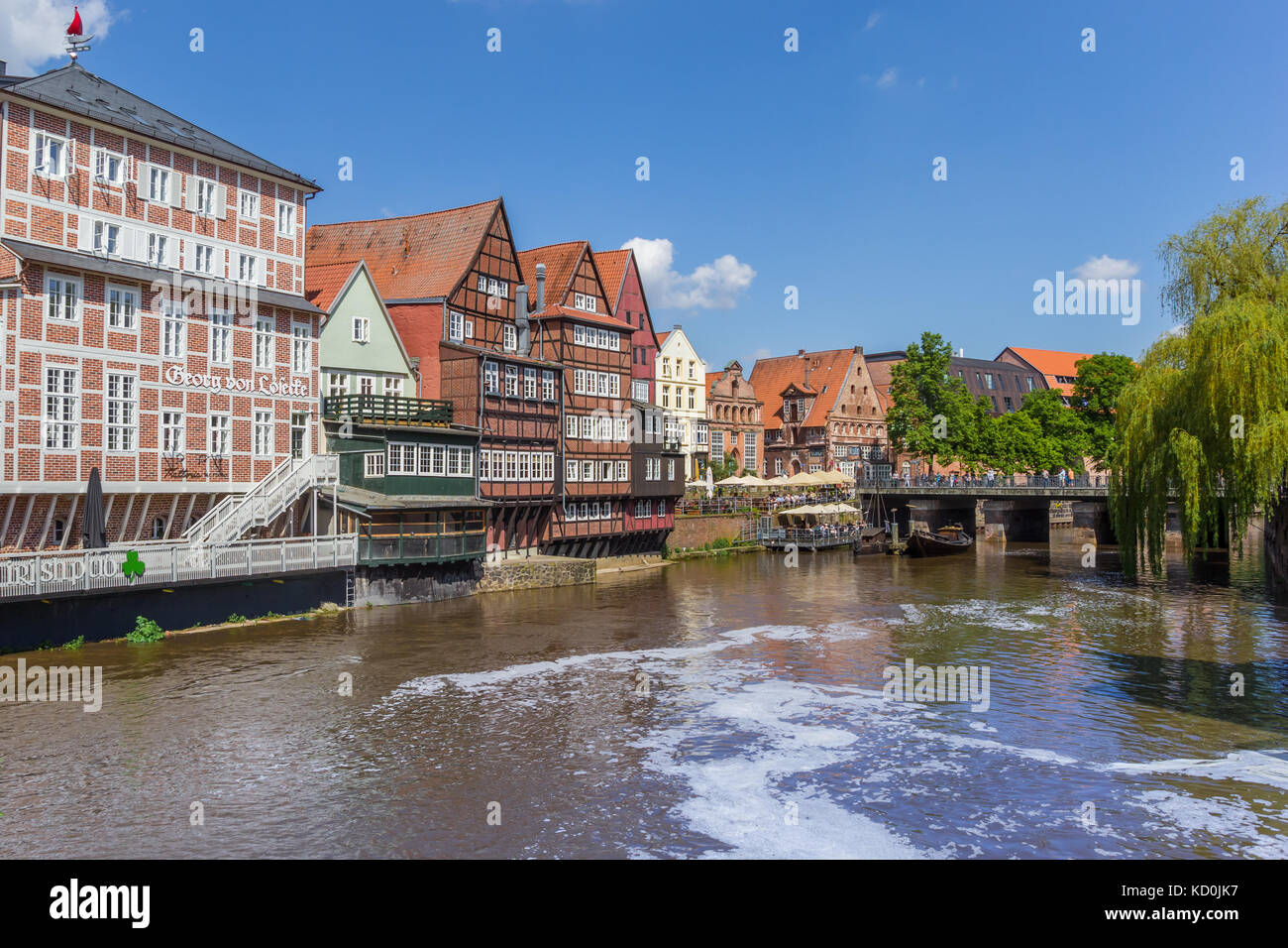 Halftimbered houses at the old harbor of Luneburg, Germany Stock Photo Alamy