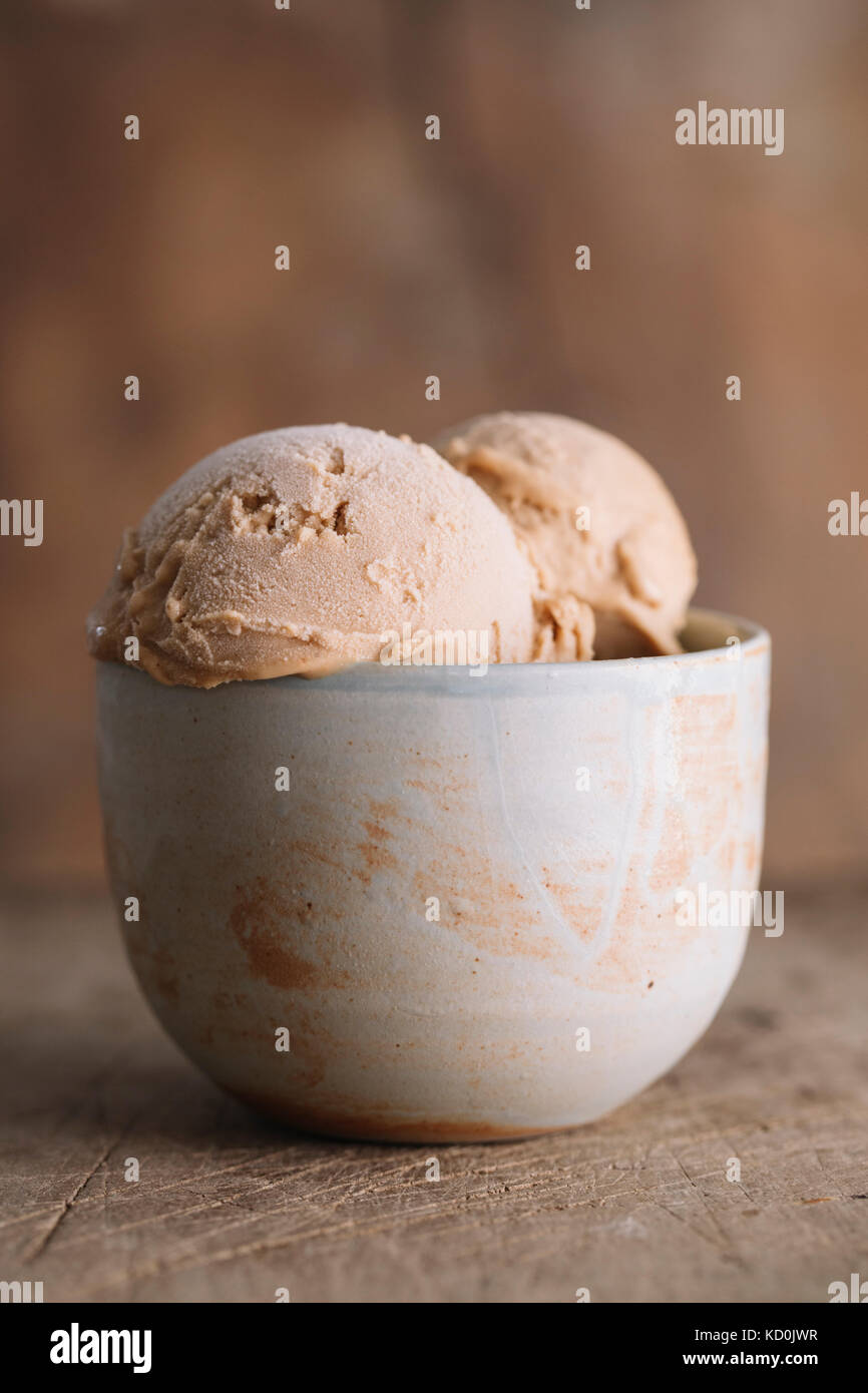 Scoops of ice cream in bowl Stock Photo Alamy