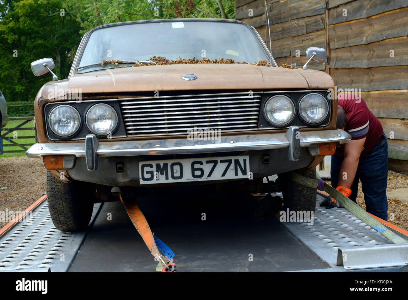 A Barn Find Of A British Sunbeam Rapier Car From The 1970s Ready