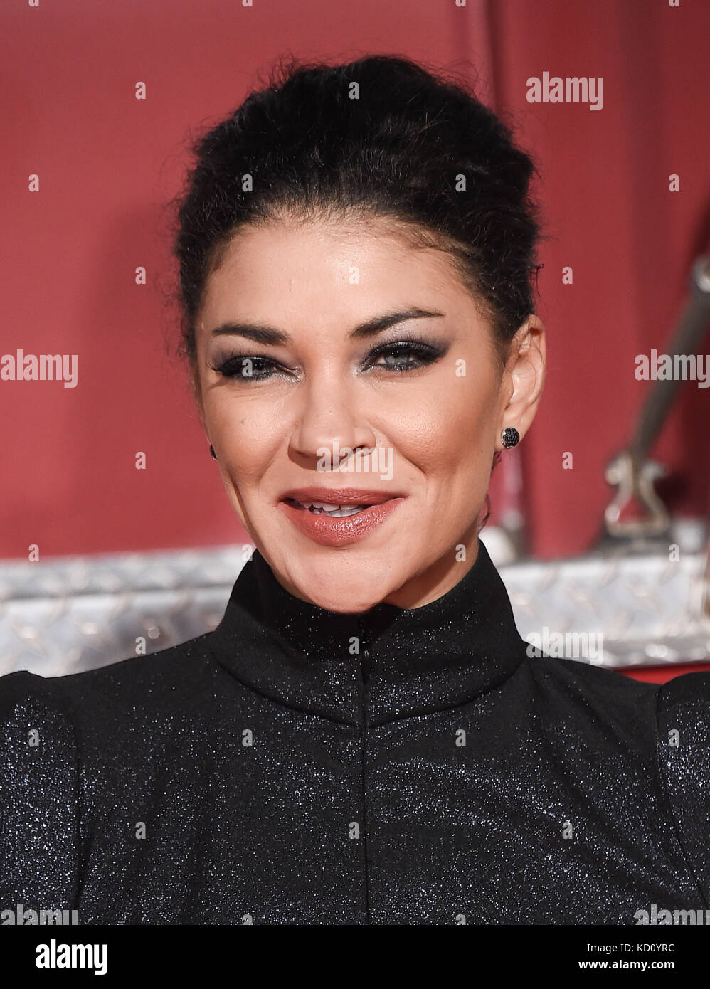 Westwood, California, USA. 8th Oct, 2017. Jessica Szohr arrives for the premiere of the film 'Only The Brave' at the Village Theatre. Credit: Lisa O'Connor/ZUMA Wire/Alamy Live News Stock Photo