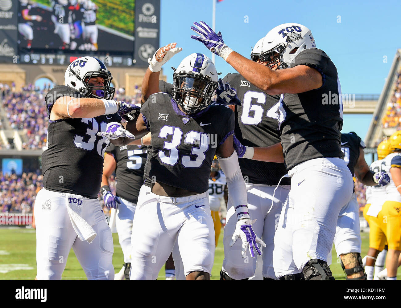 October 07, 2017 .TCU Horned Frogs running back Sewo Olonilua (33