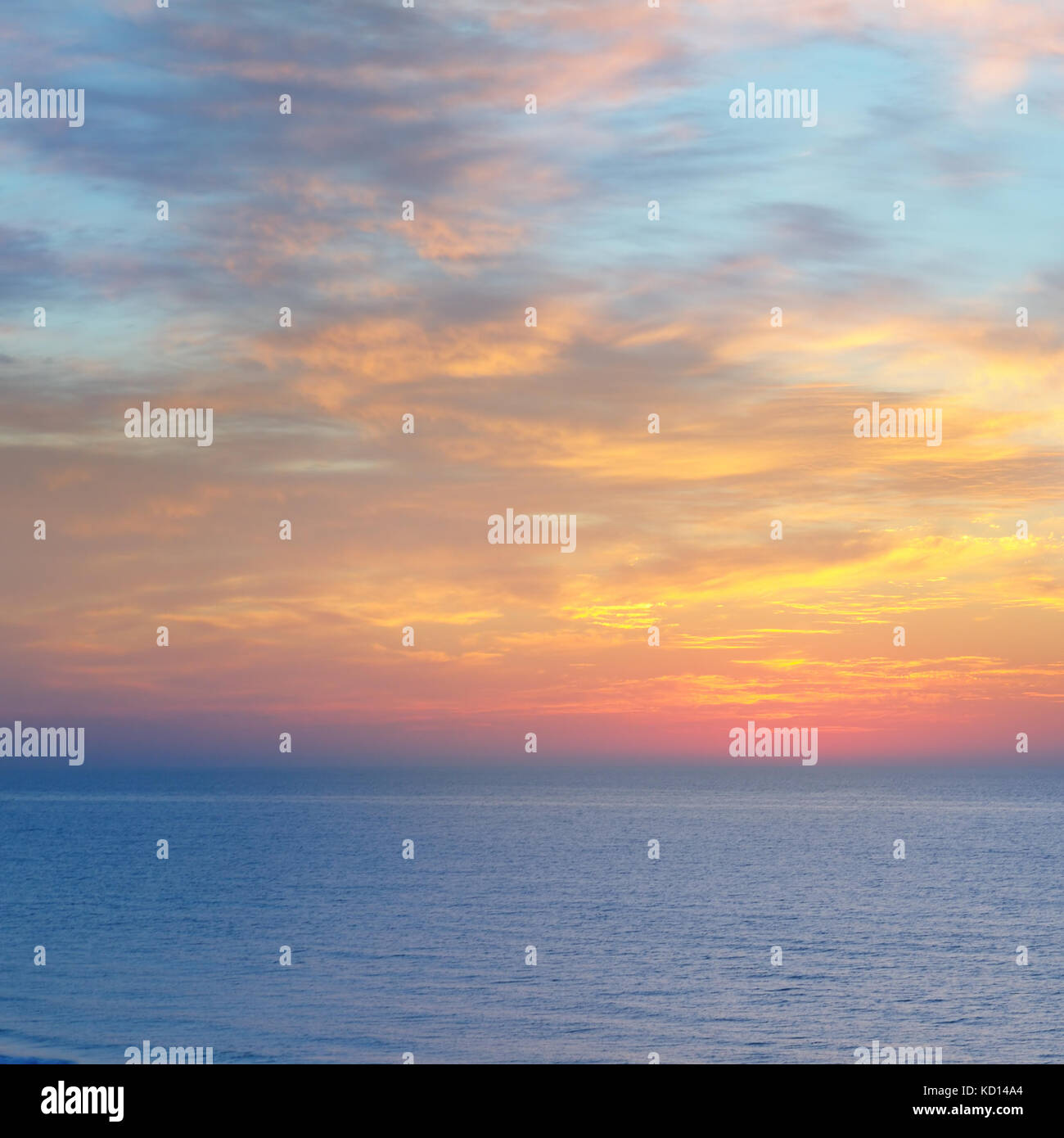 Beautiful sunset above the sea Stock Photo - Alamy