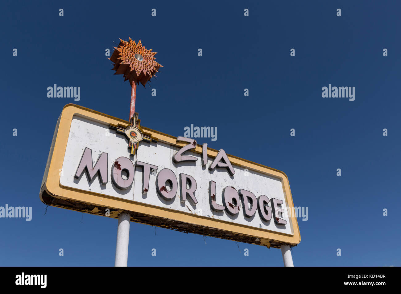 Albuquerque, New Mexico Zia Motor Lodge sign along Central Avenue
