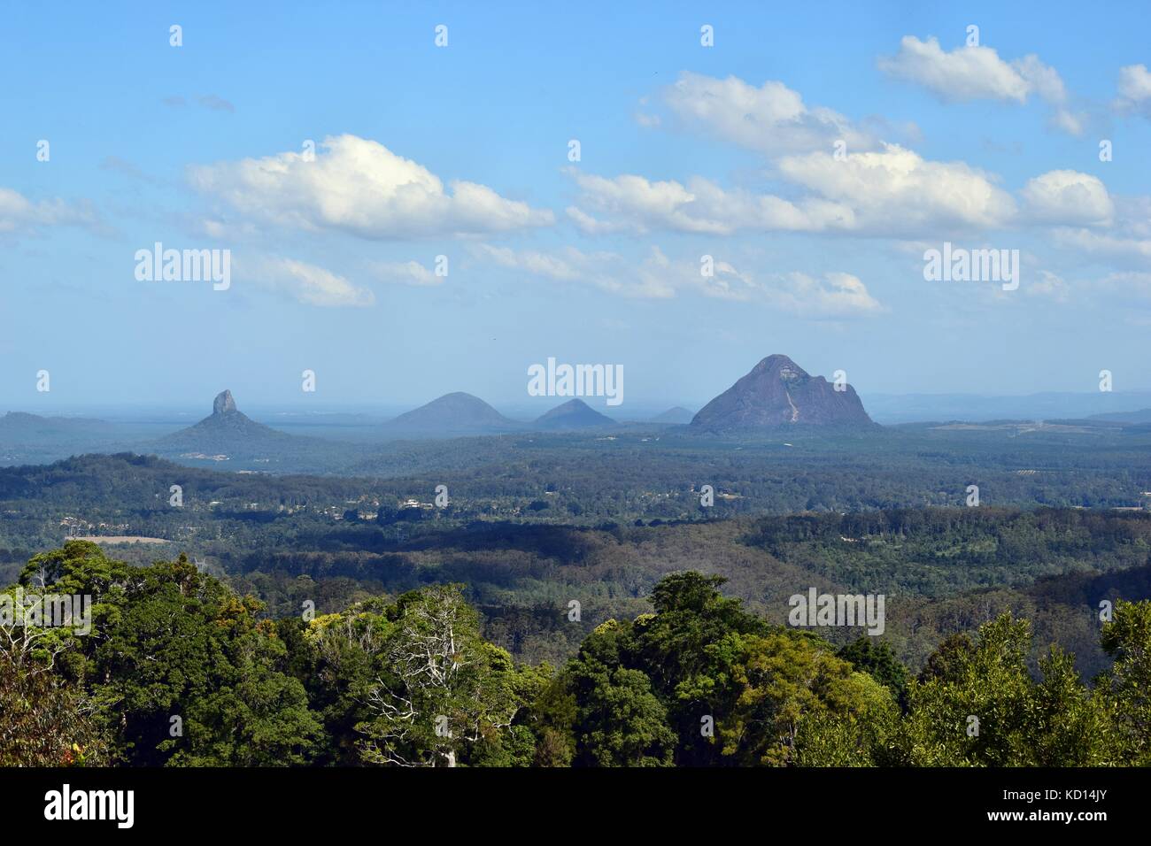 View on Glass House Mountains, Sunshine Coast, Queensland, Australia Stock Photo Alamy