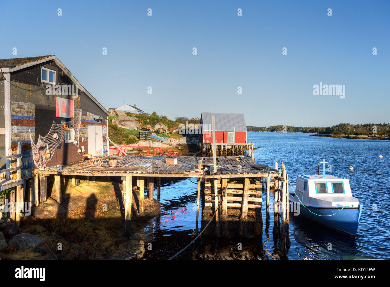 Wharf, West Dover, Nova Scotia, Canada Stock Photo