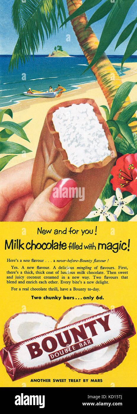 1950s Chocolate Advertisement High Resolution Stock Photography and Images  - Alamy