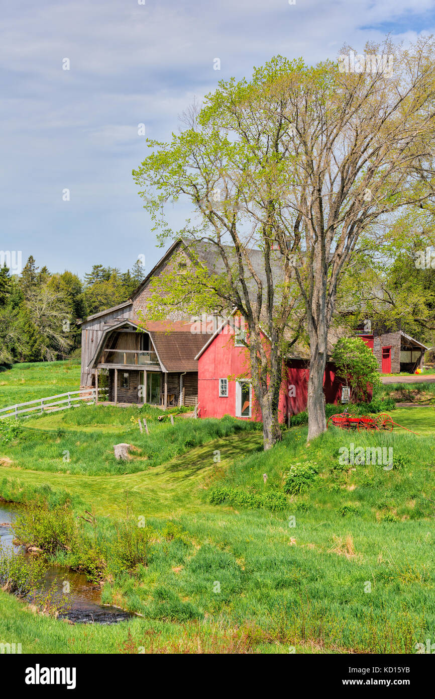Farm near Amherst, Nova Scotia, Canada Stock Photo