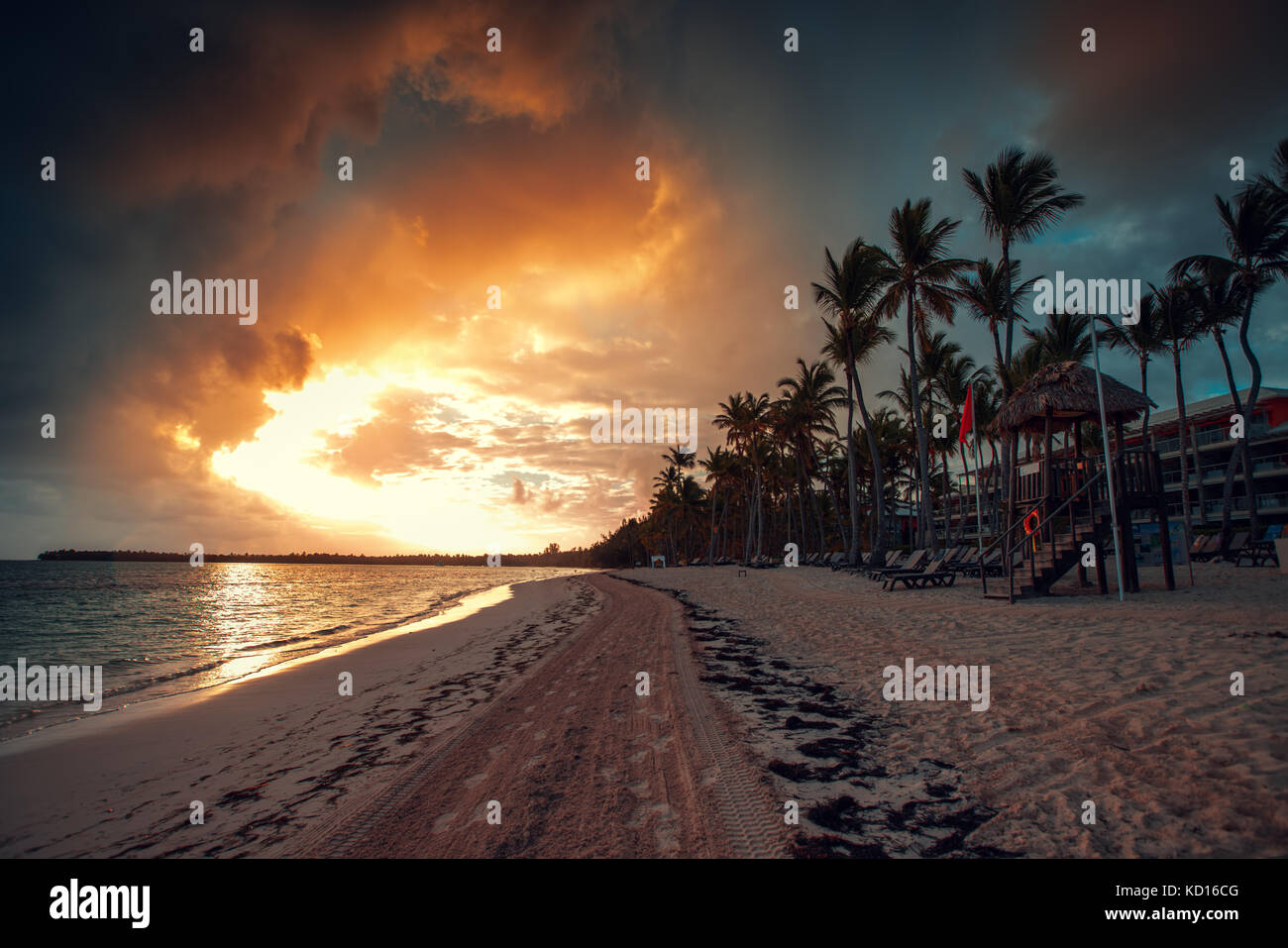 Tropical beach in Punta Cana, Dominican Republic Stock Photo - Alamy