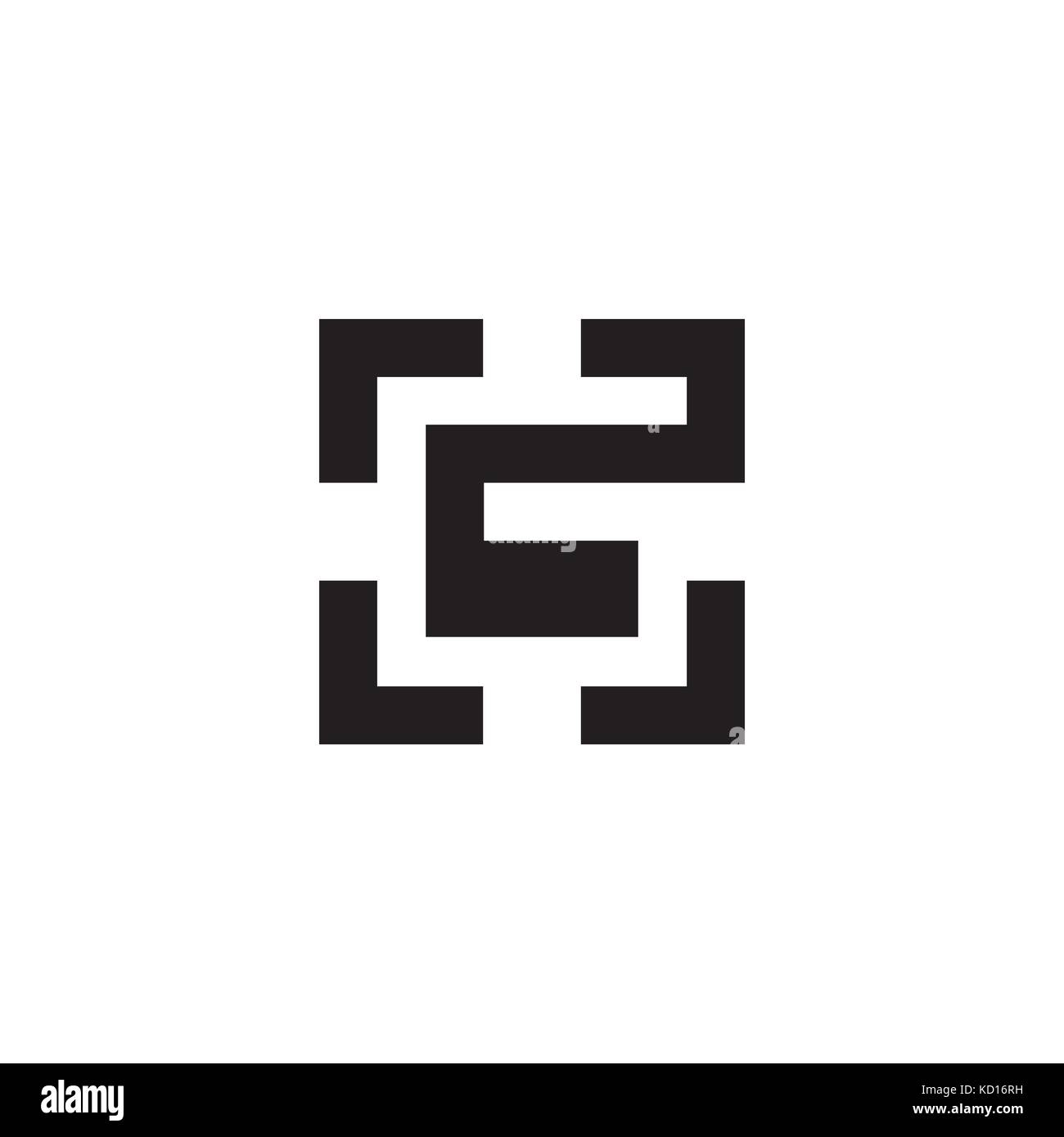 letter g square negative logo vector Stock Vector Image & Art - Alamy