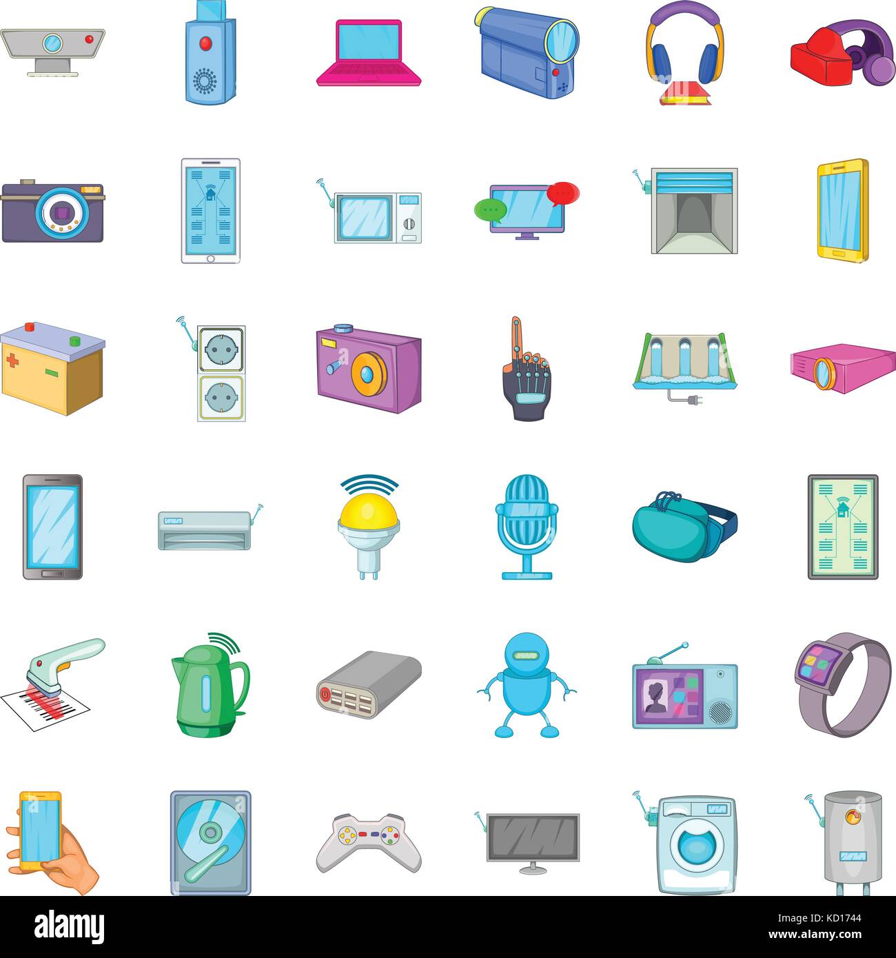 Screen icons set, cartoon style Stock Vector Image & Art - Alamy
