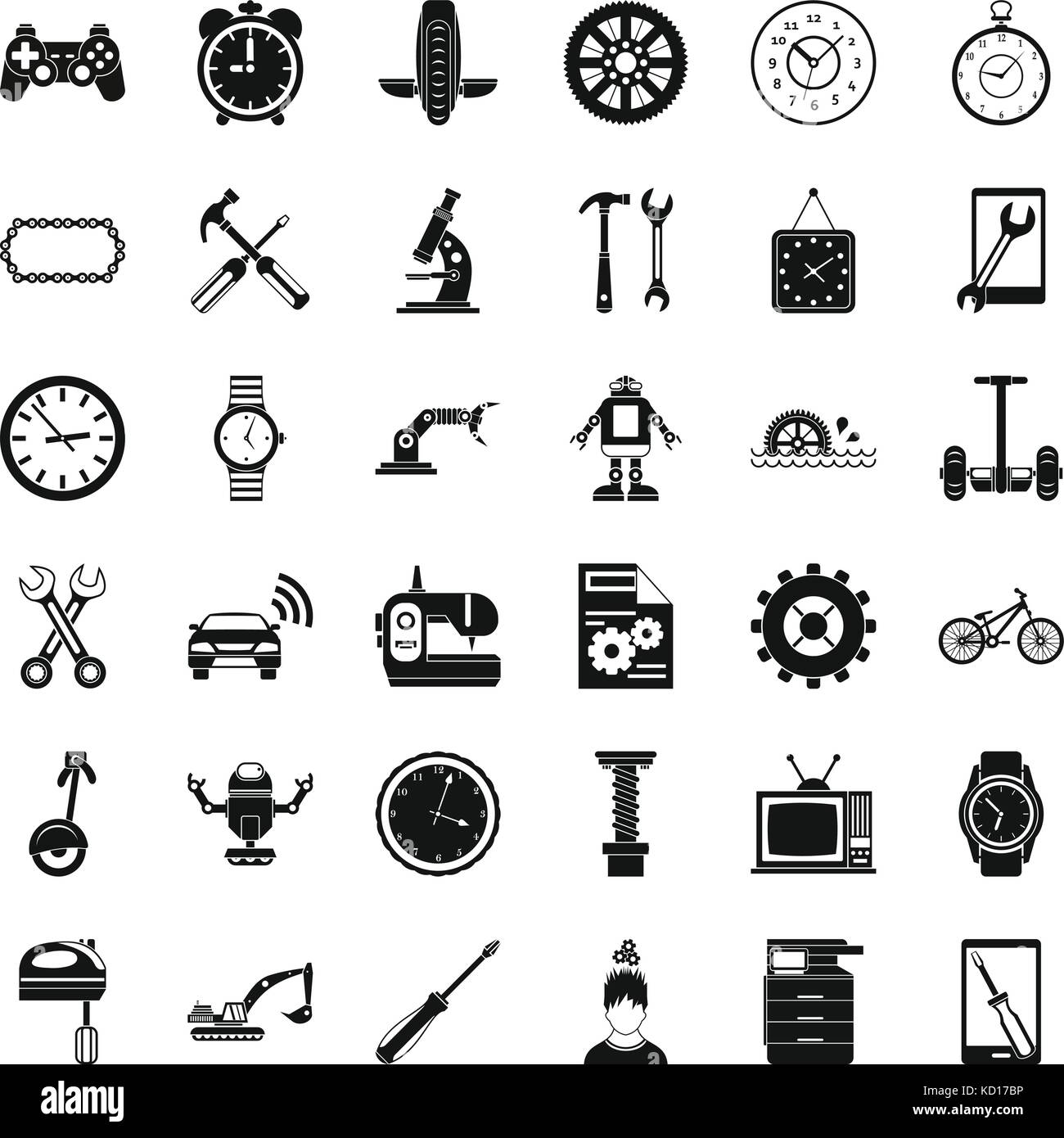 Mechanic icons set, simple style Stock Vector Image & Art Alamy