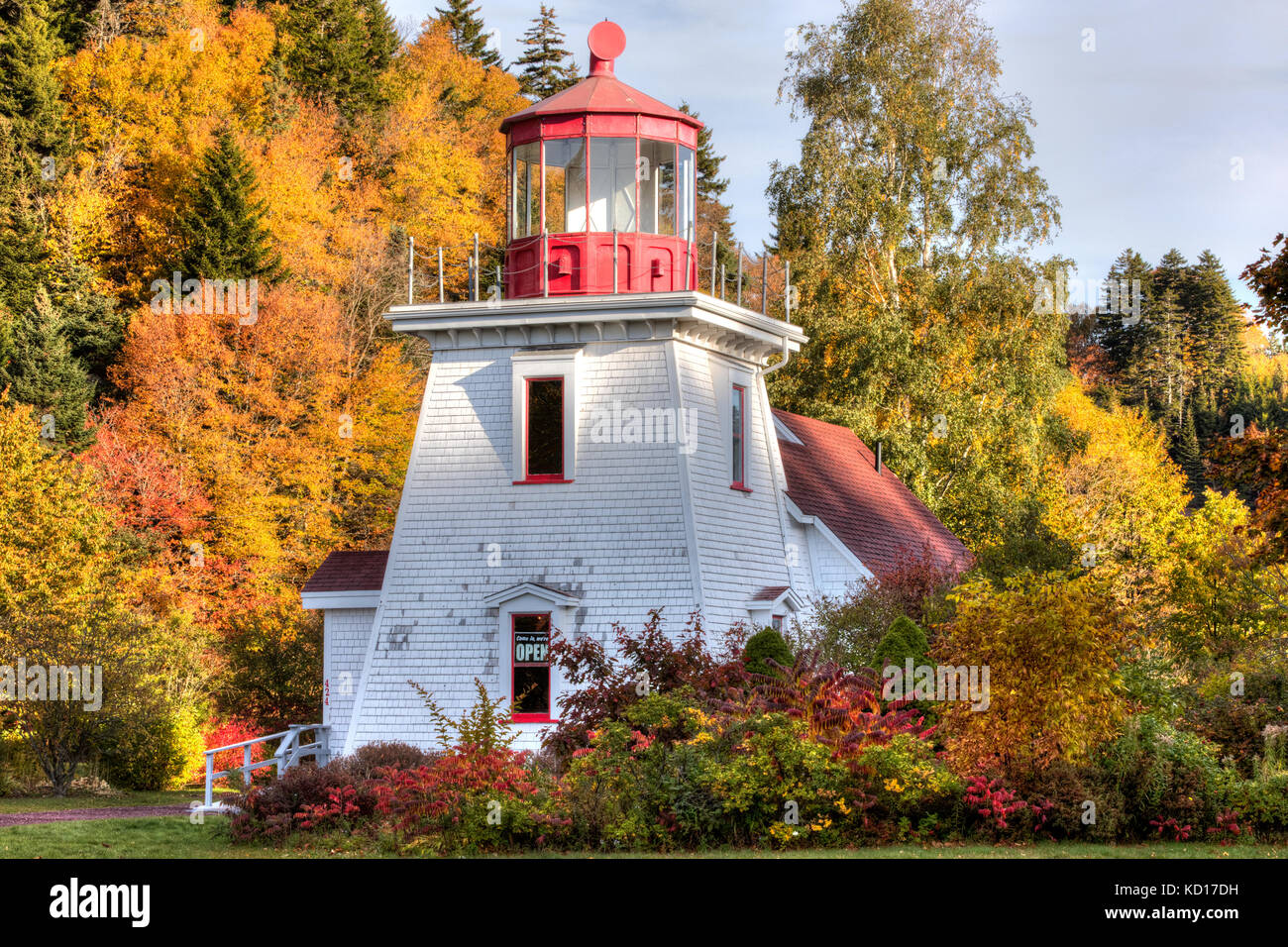 St. Martins Lighthouse Intereptive Center, New Brunswick, Canada Stock Photo