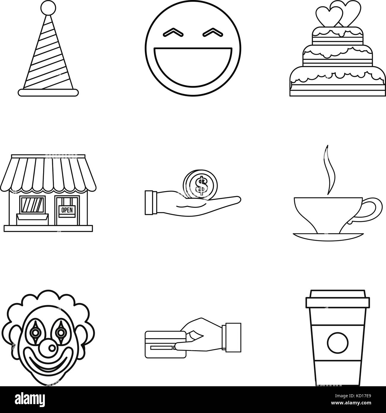 Private bakery icons set, outline style Stock Vector Image & Art - Alamy