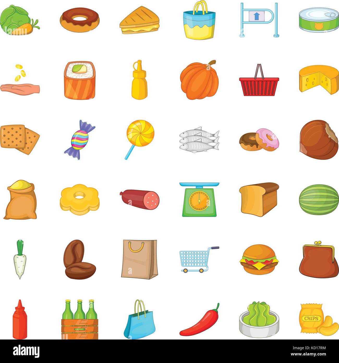 Sweet candy icons set, cartoon style Stock Vector Image & Art - Alamy