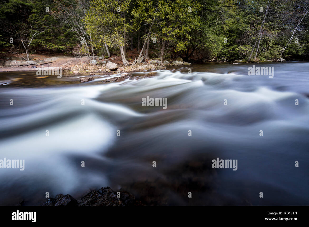 Rapids in Killarney Provincial Park, Ontario, Canada Stock Photo