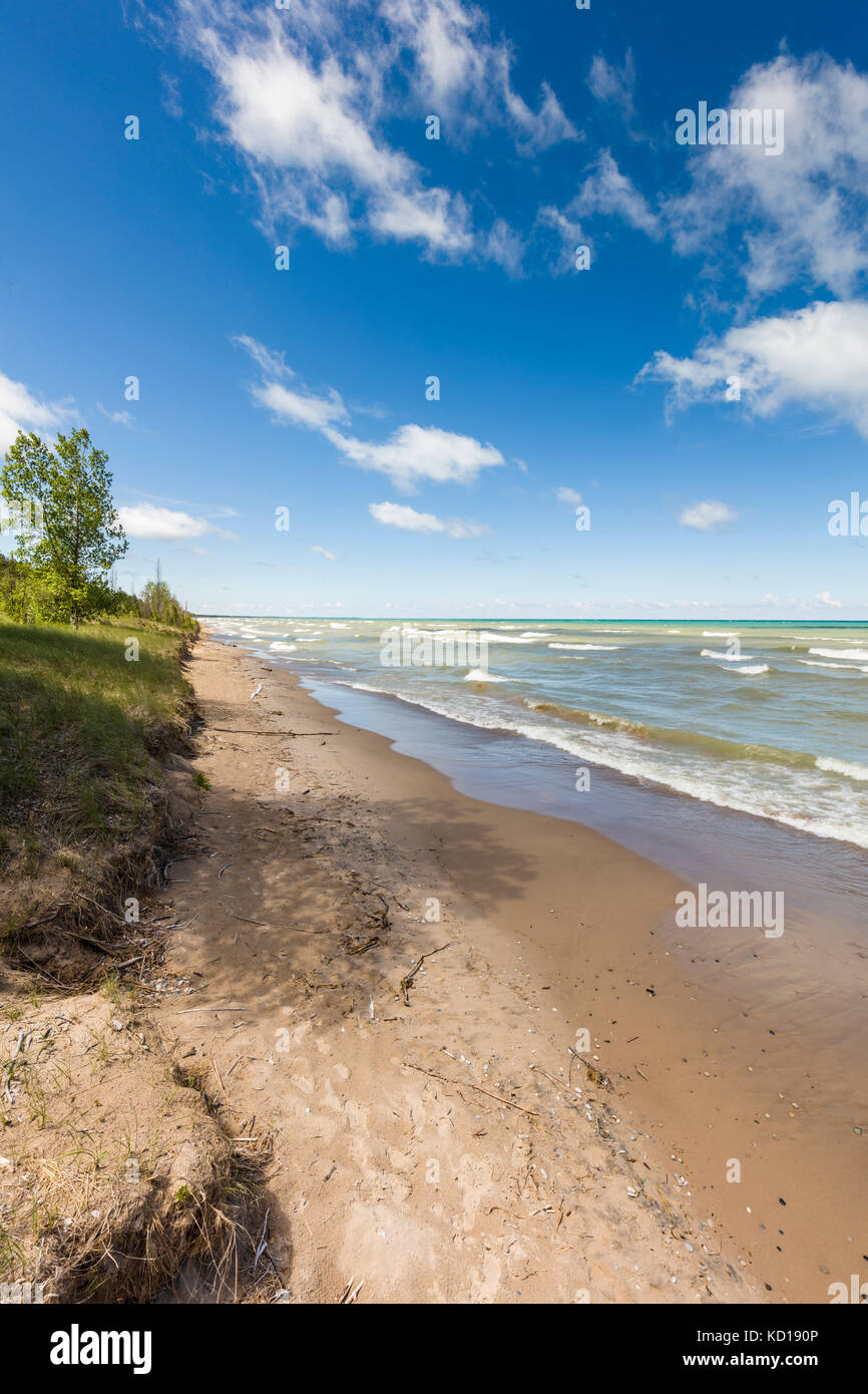 Lake Huron shoreline the Pinery Provincial Park, Ontario, Canada Stock