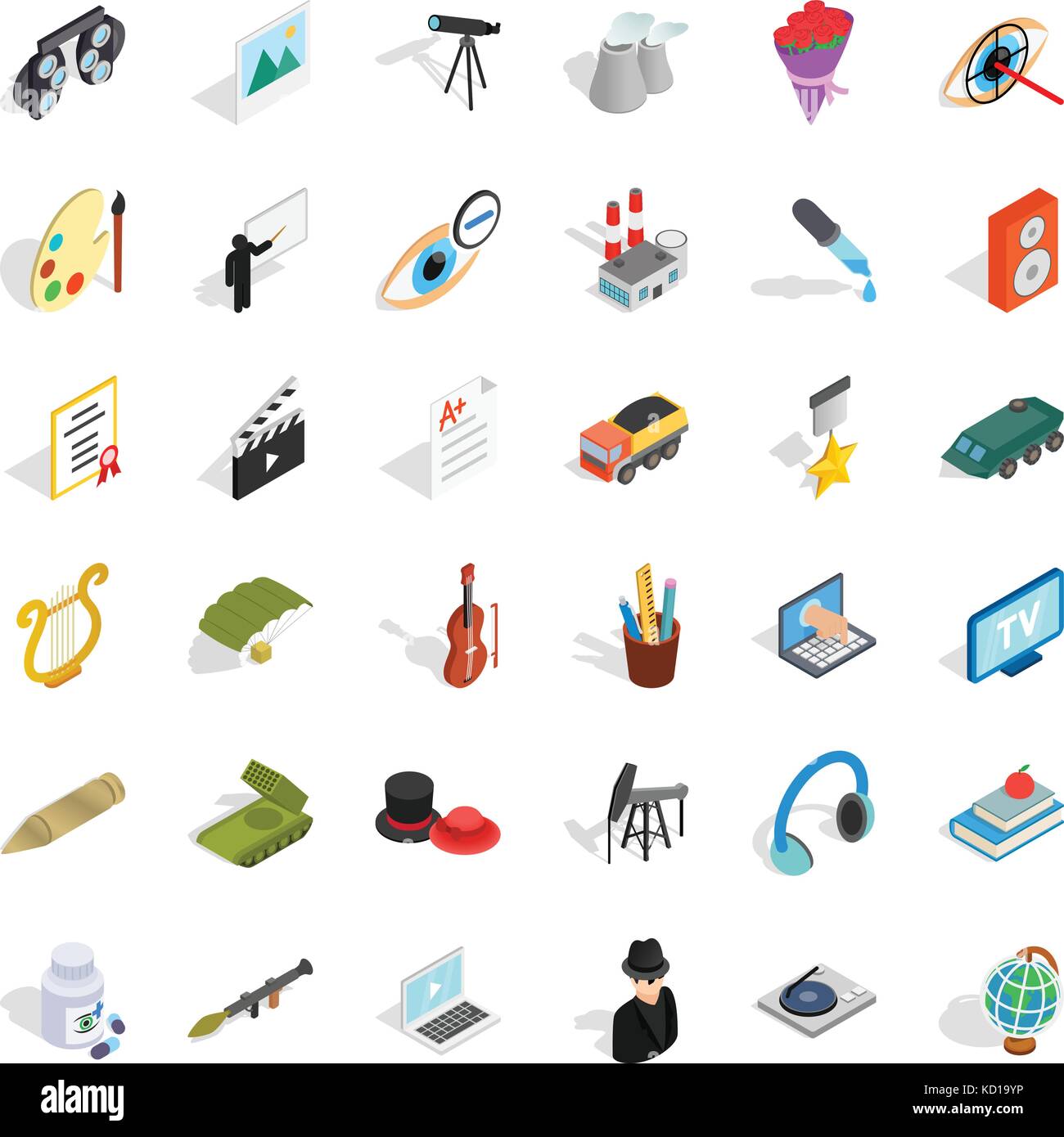 Employment icons set, isometric style Stock Vector Image & Art - Alamy