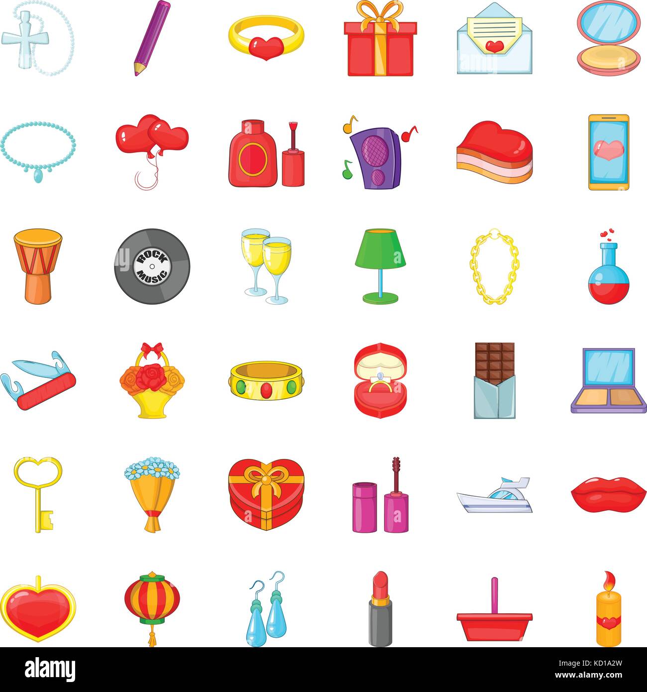 Flower icons set, cartoon style Stock Vector Image & Art - Alamy
