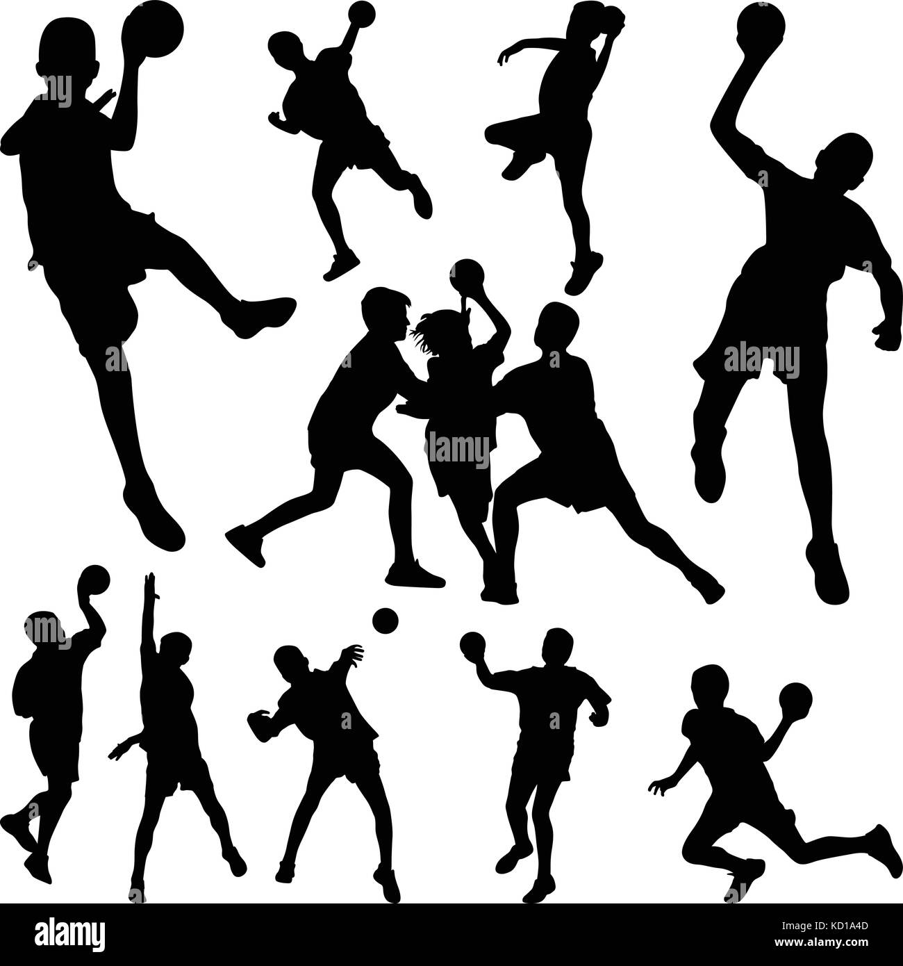 Handball player Black and White Stock Photos & Images Alamy
