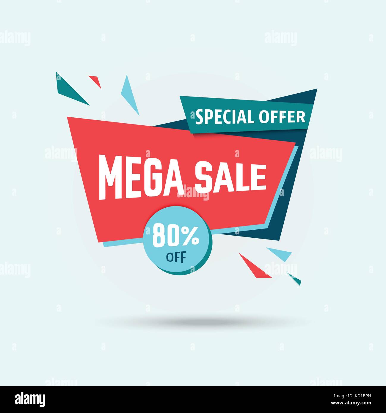 Big sale 80 off template - modern vector illustration Stock Vector