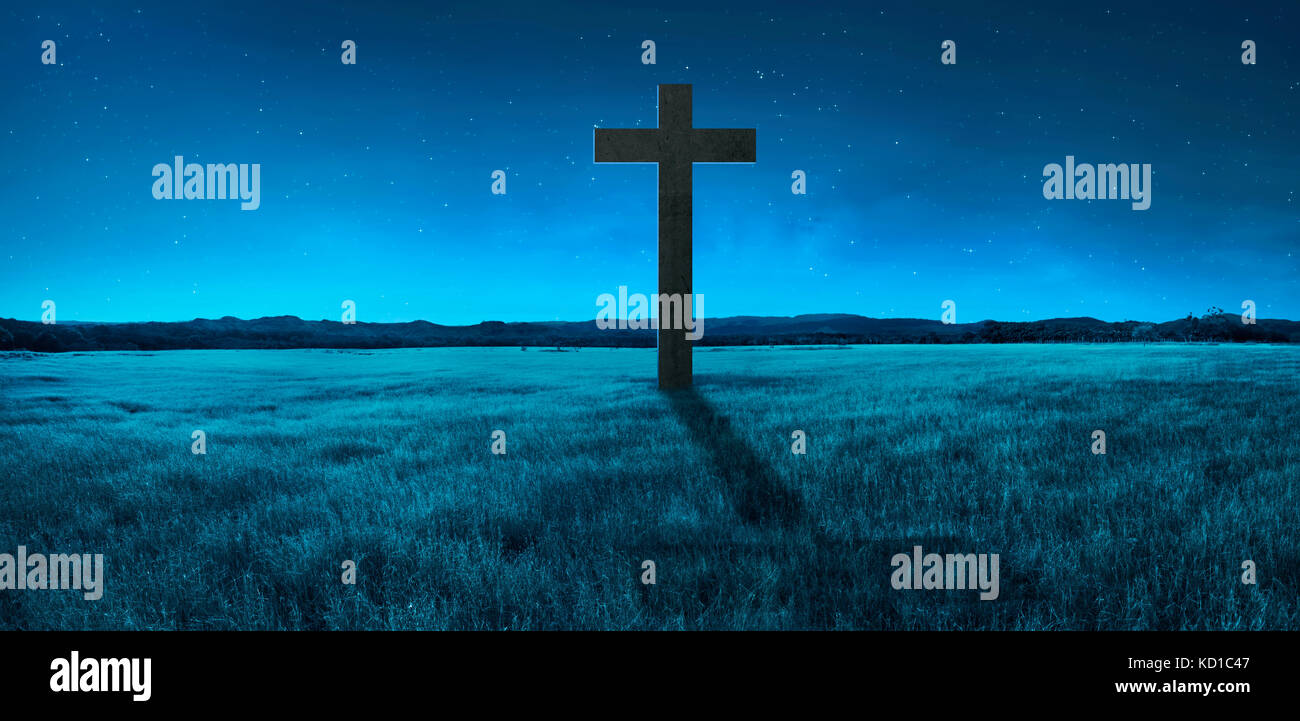 Cross jesus in middle countryside hi-res stock photography and images ...