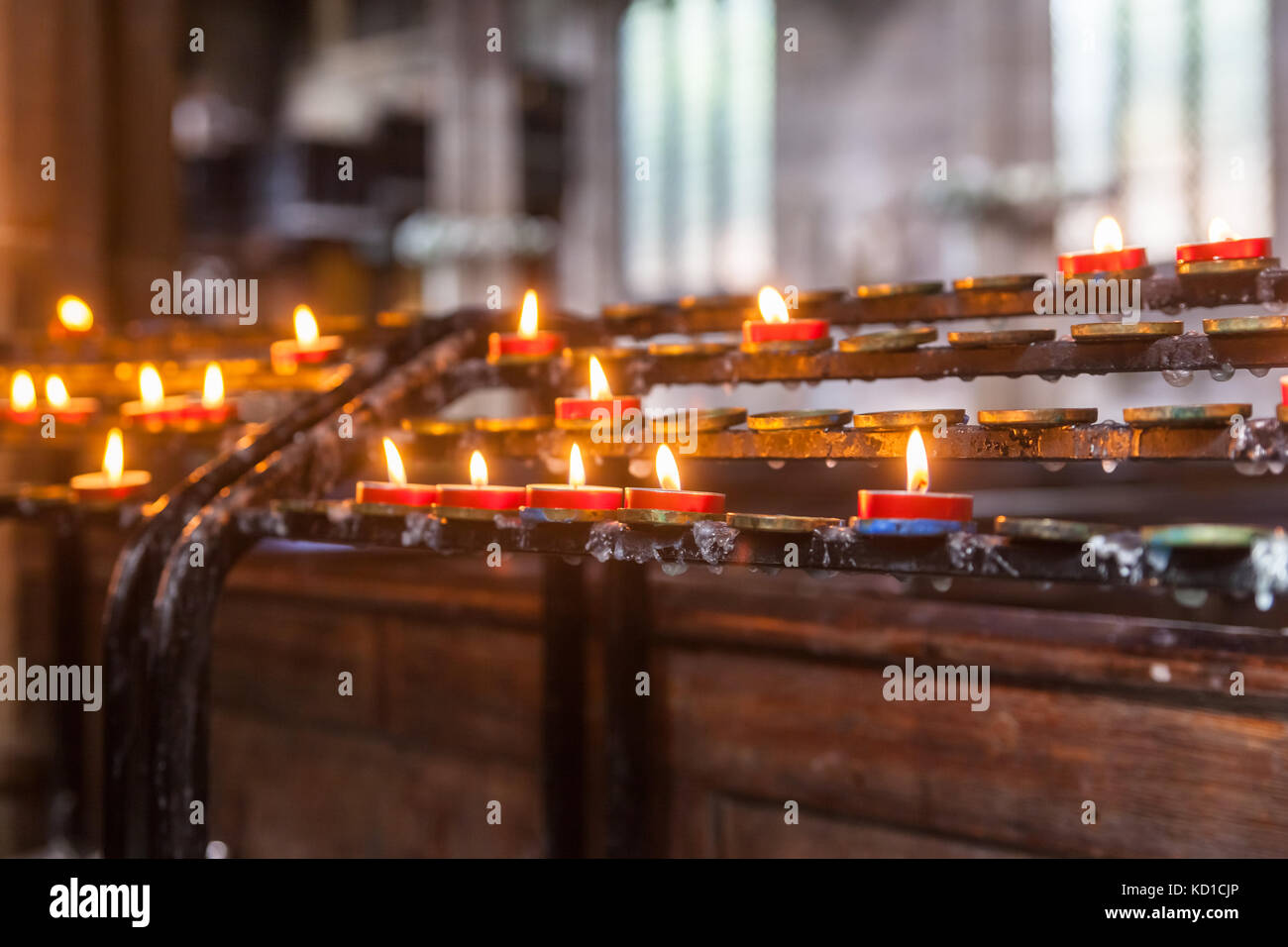 Votive Candles in a Church Stock Photo Alamy