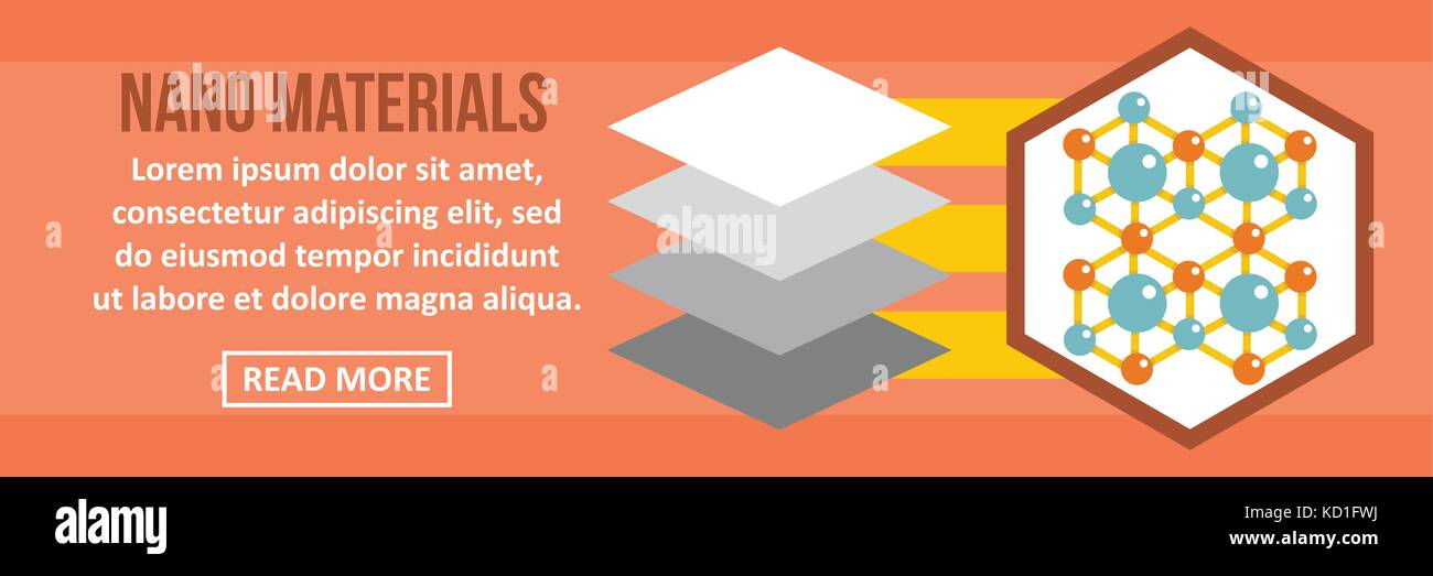 Nano materials banner horizontal concept Stock Vector Image & Art - Alamy