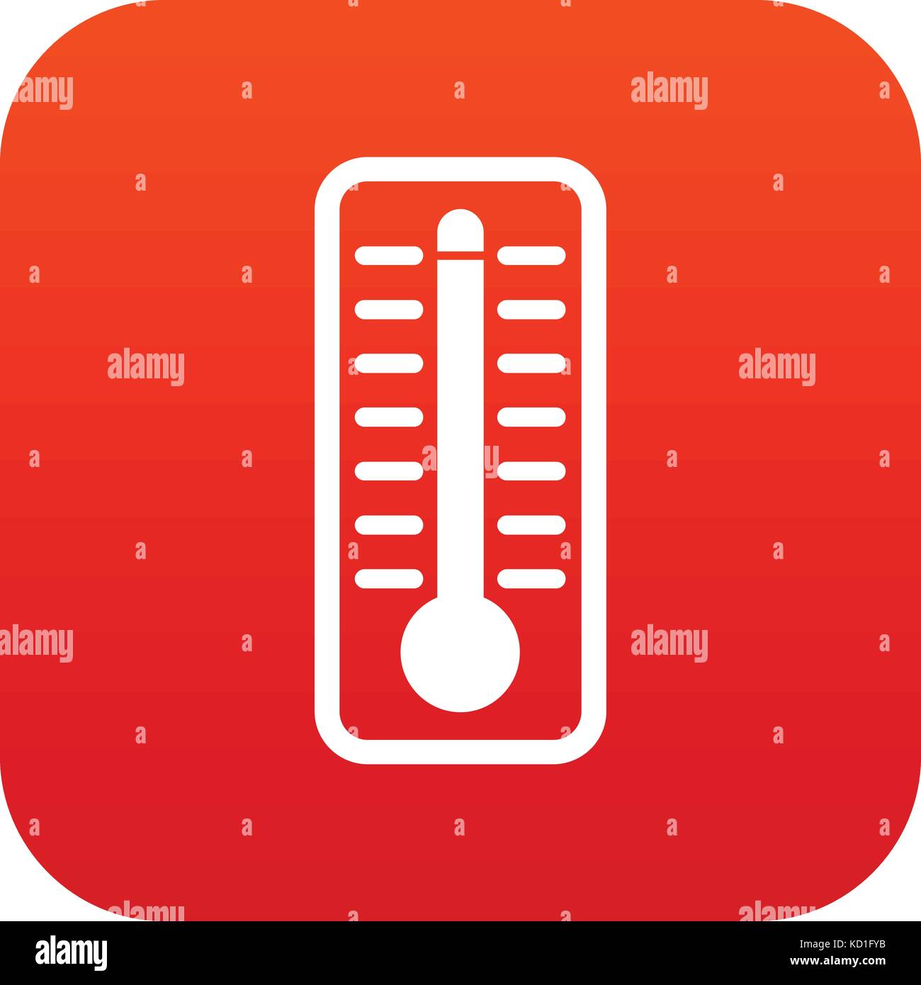 Thermometer indicates high temperature icon digital red Stock Vector ...