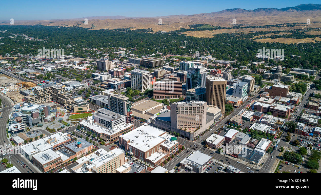 Downtown Boise Idaho as seen from above Stock Photo Alamy