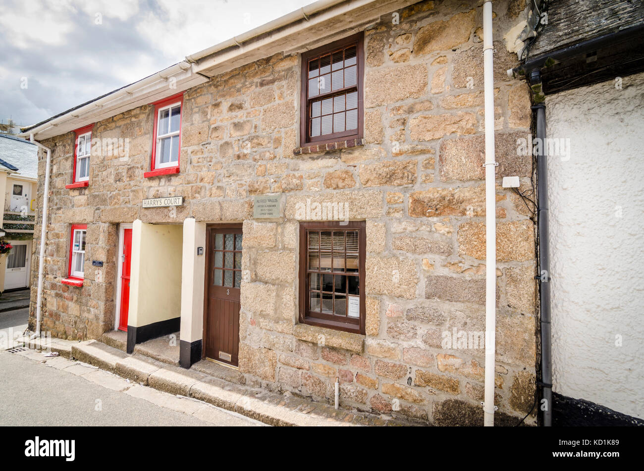 Former home of Alfred Wallis, artist and painter, Harry's Court, St Ives, Cornwall, England, UK Stock Photo