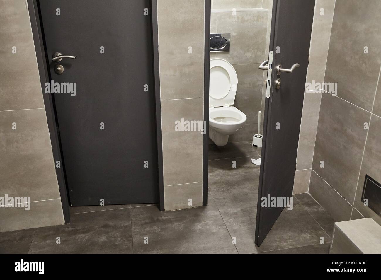 Toilet stall open Stock Photo Alamy