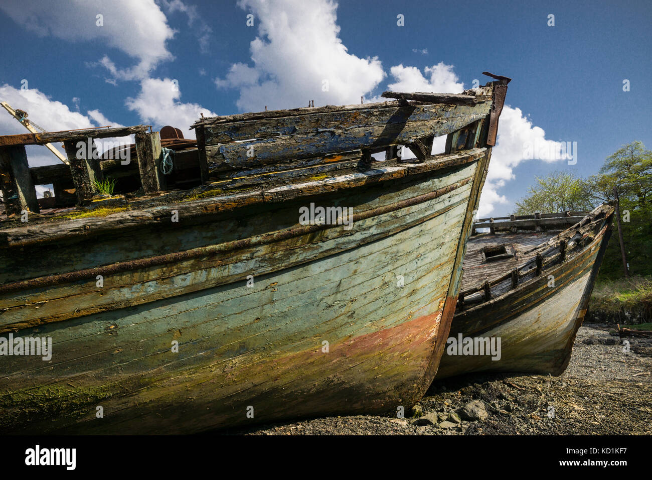 Ships, Isle of Mull Stock Photo