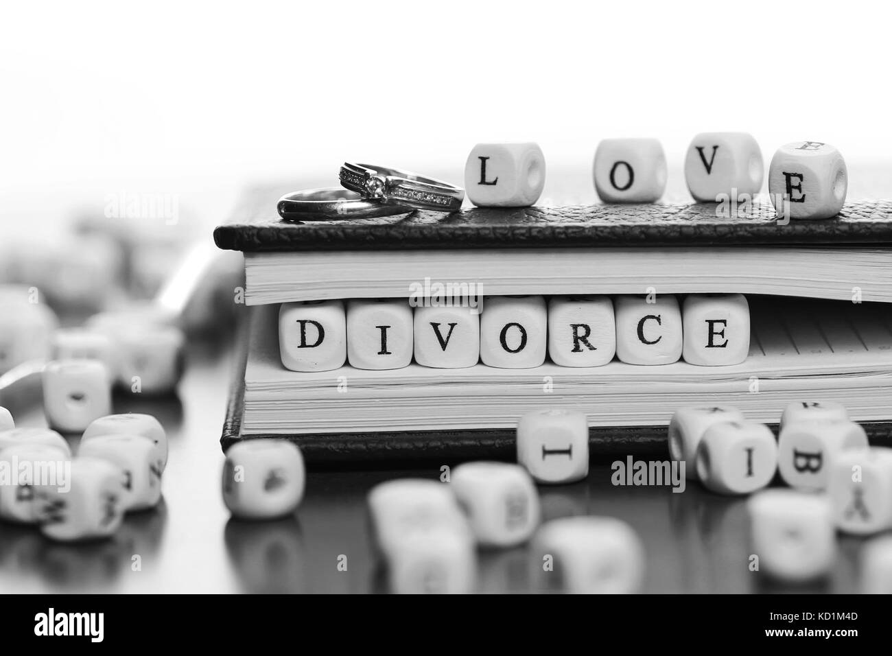 text justic on cube Stock Photo Alamy