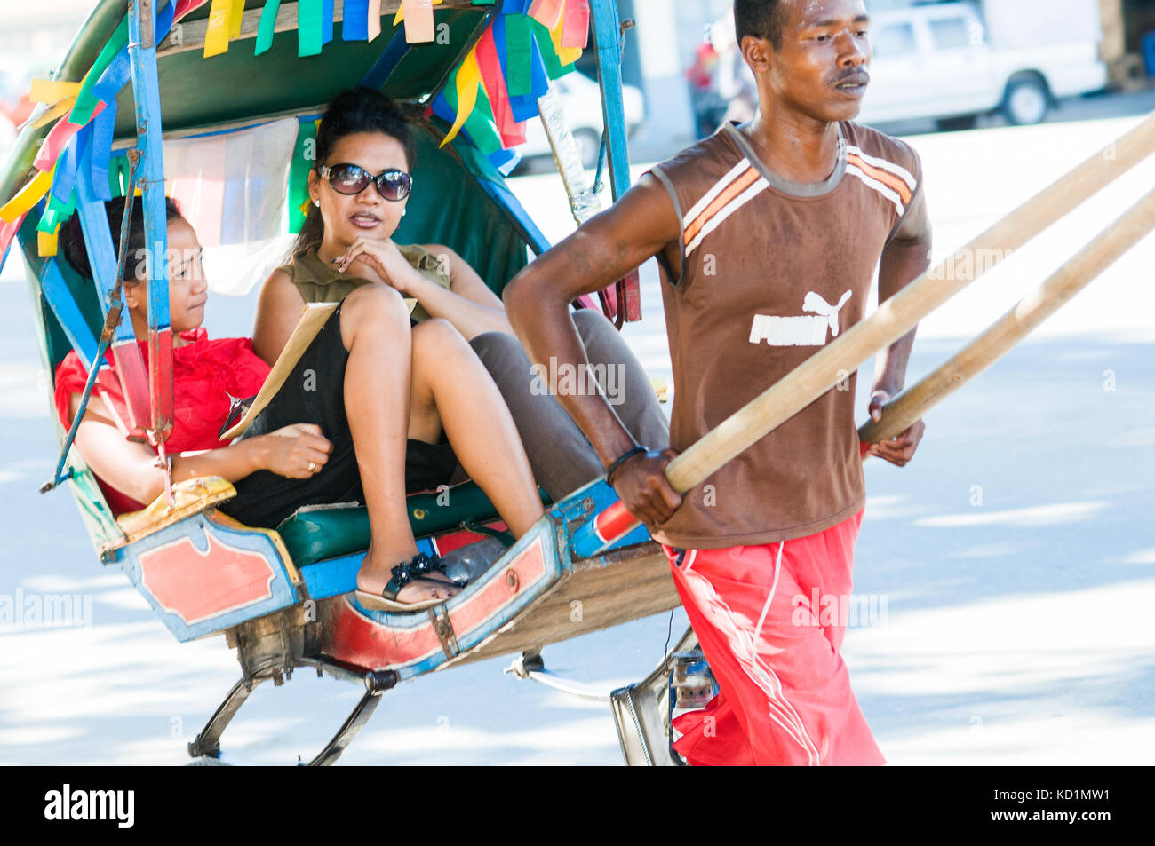 Pousse Posuse pousse pousse in Mahajanga, Madagascar Stock Photo - Alamy
