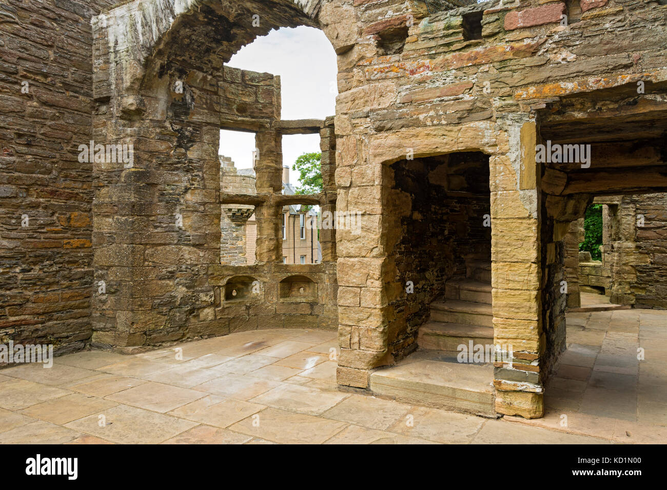 Inside the Earl's Palace, Kirkwall, Orkney Mainland, Scotland, UK. Stock Photo