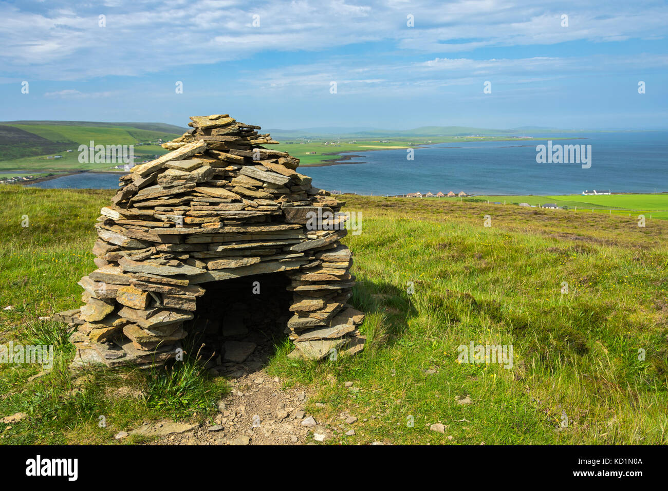 The Bay of Firth from Cuween Hill, Orkney Mainland, Scotland, UK. Stock Photo