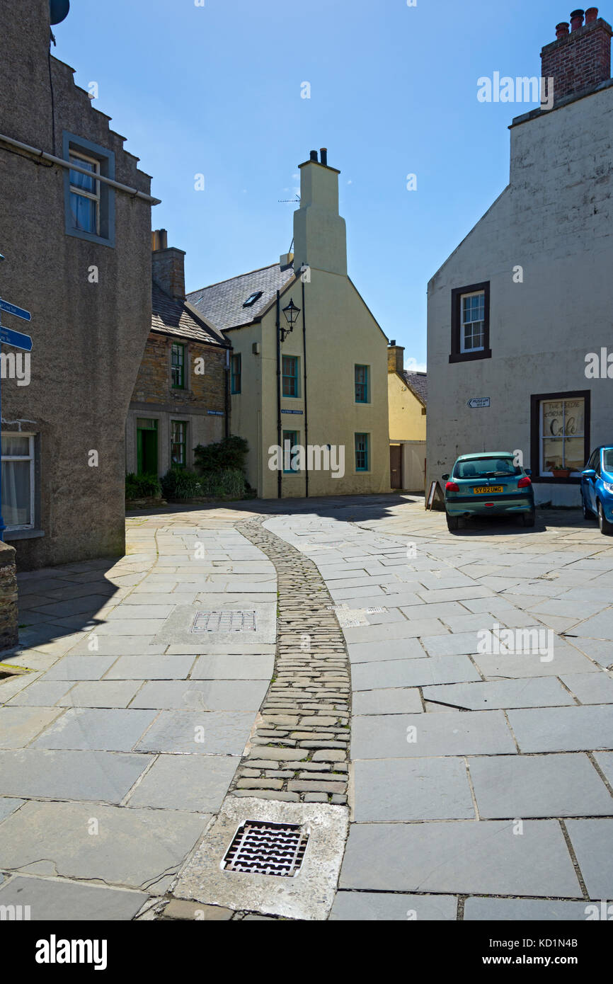 At the junction of Albert Street and Dundas Street, Stromness, Orkney
