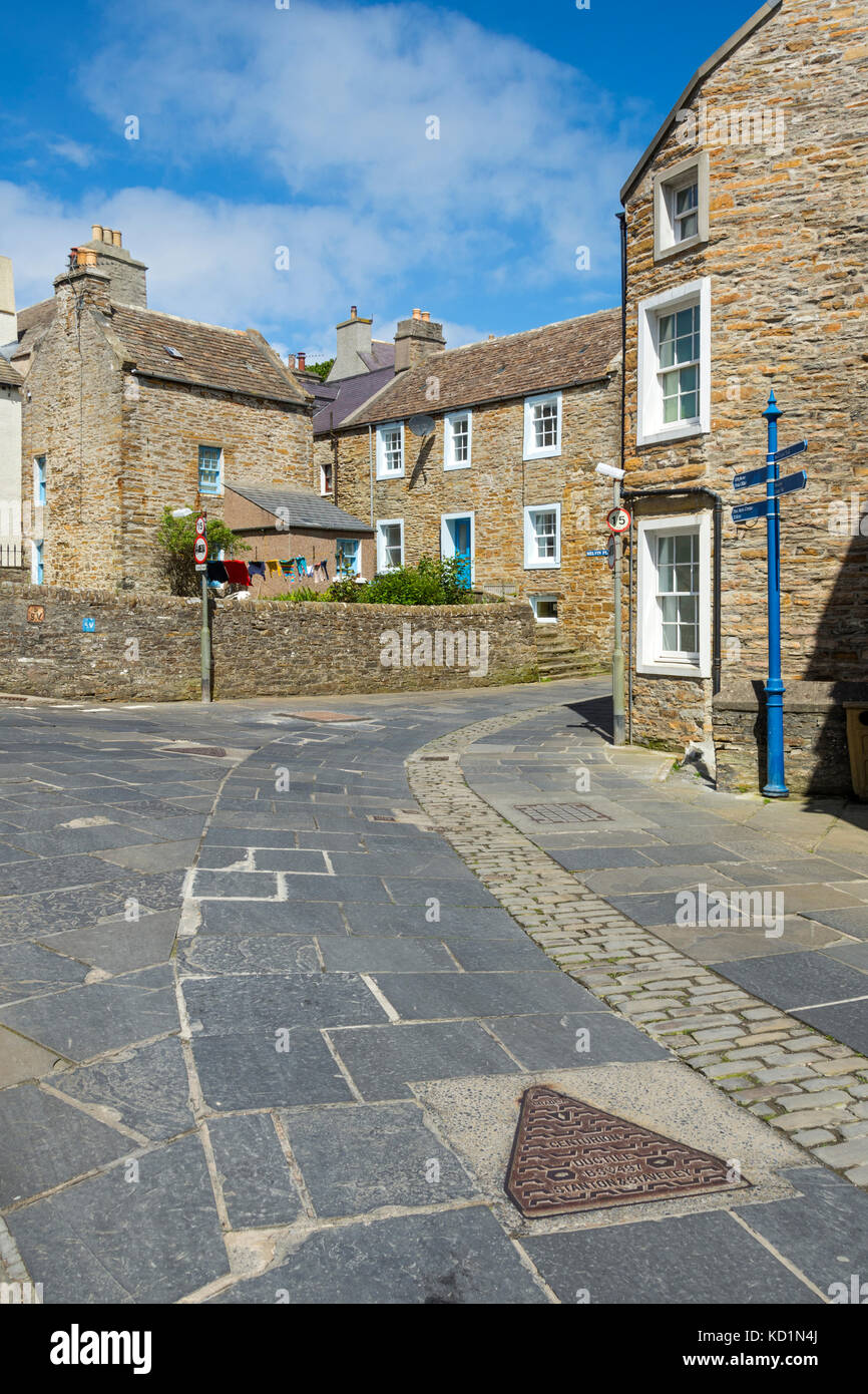 At the junction of Albert Street and Dundas Street, Stromness, Orkney