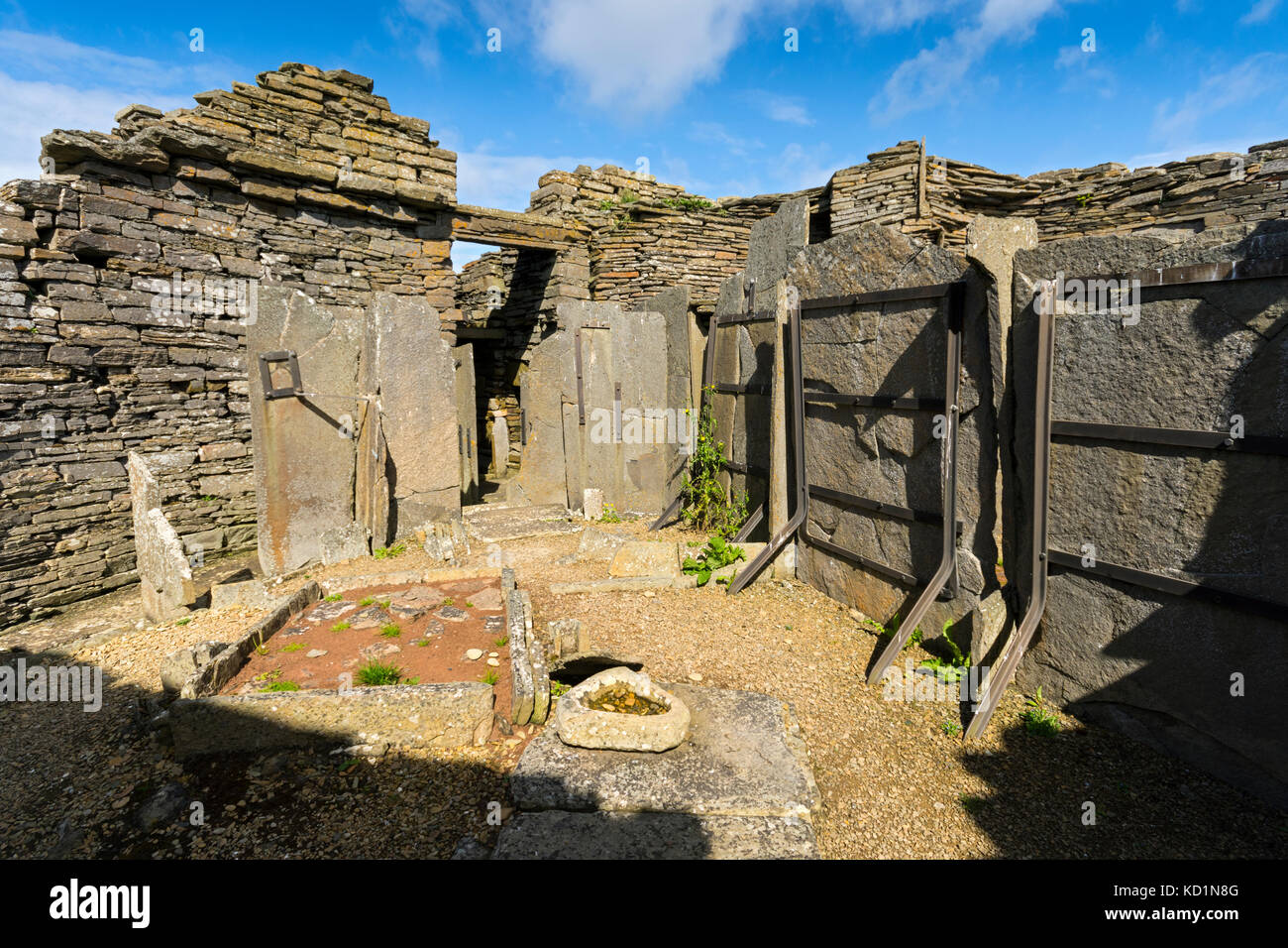 Midhowe Broch on the island of Rousay, Orkney Islands, Scotland, UK ...