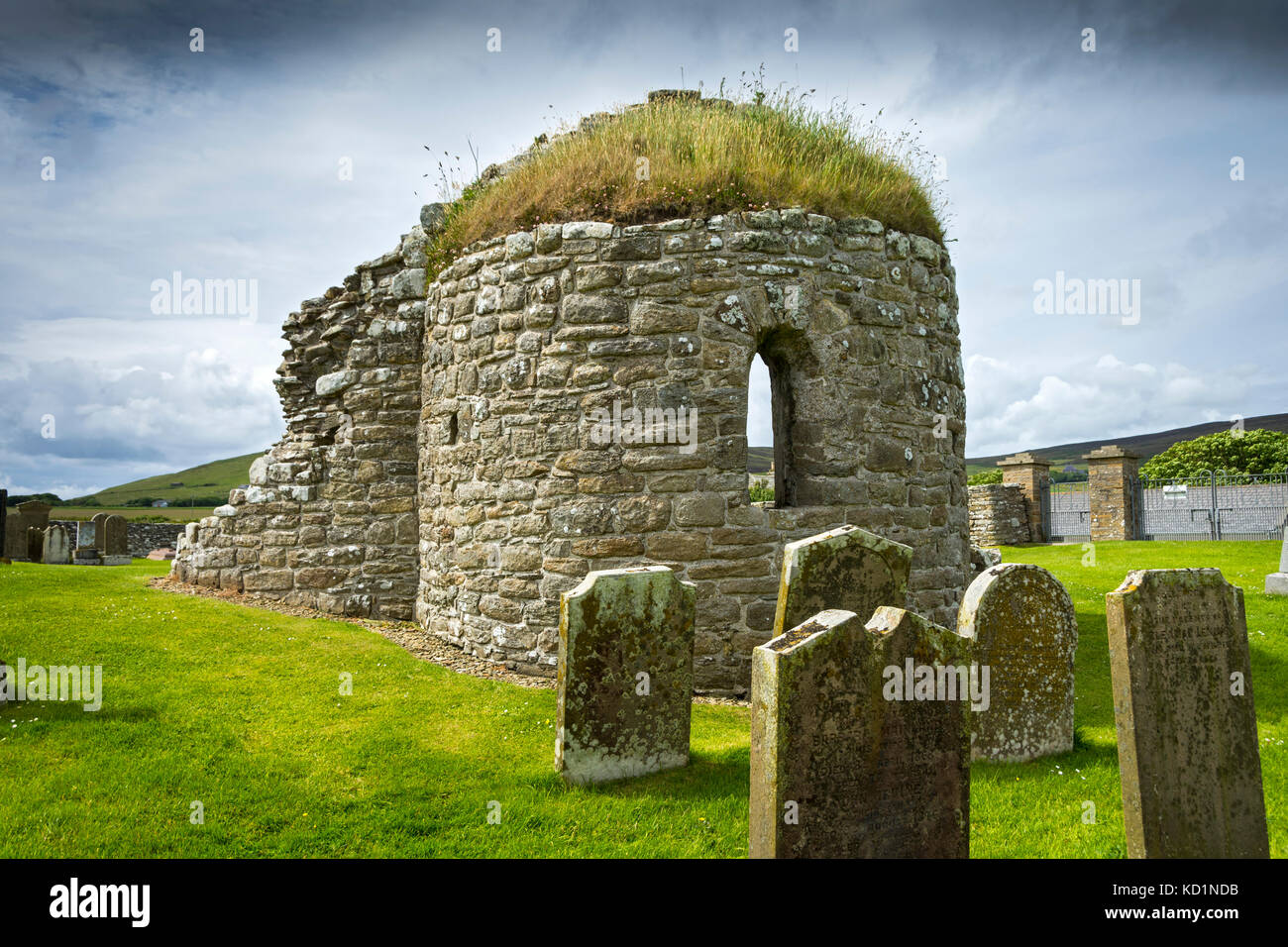 The Round Church of St Nicholas at Earl's Bu, near Orphir. Orkney Mainland, Scotland, UK Stock Photo