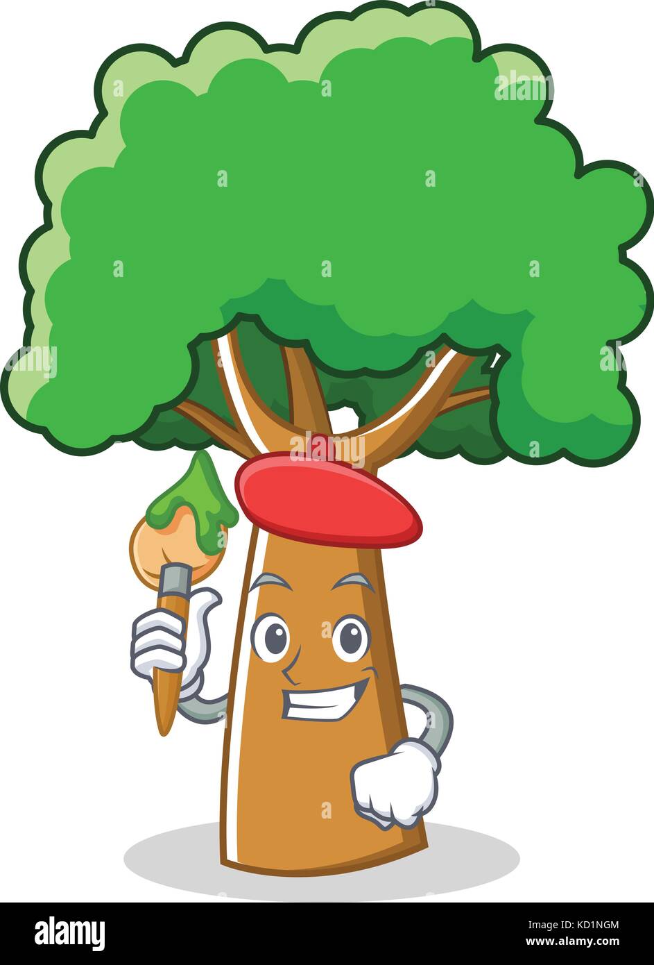 Artist tree character cartoon style Stock Vector Image & Art - Alamy